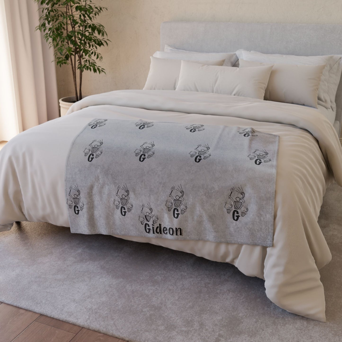 Gideon B/W Soft Polyester Blanket