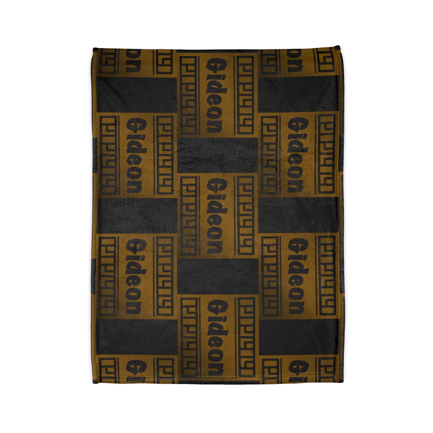 Gideon Black and Brown Soft Polyester Blanket
