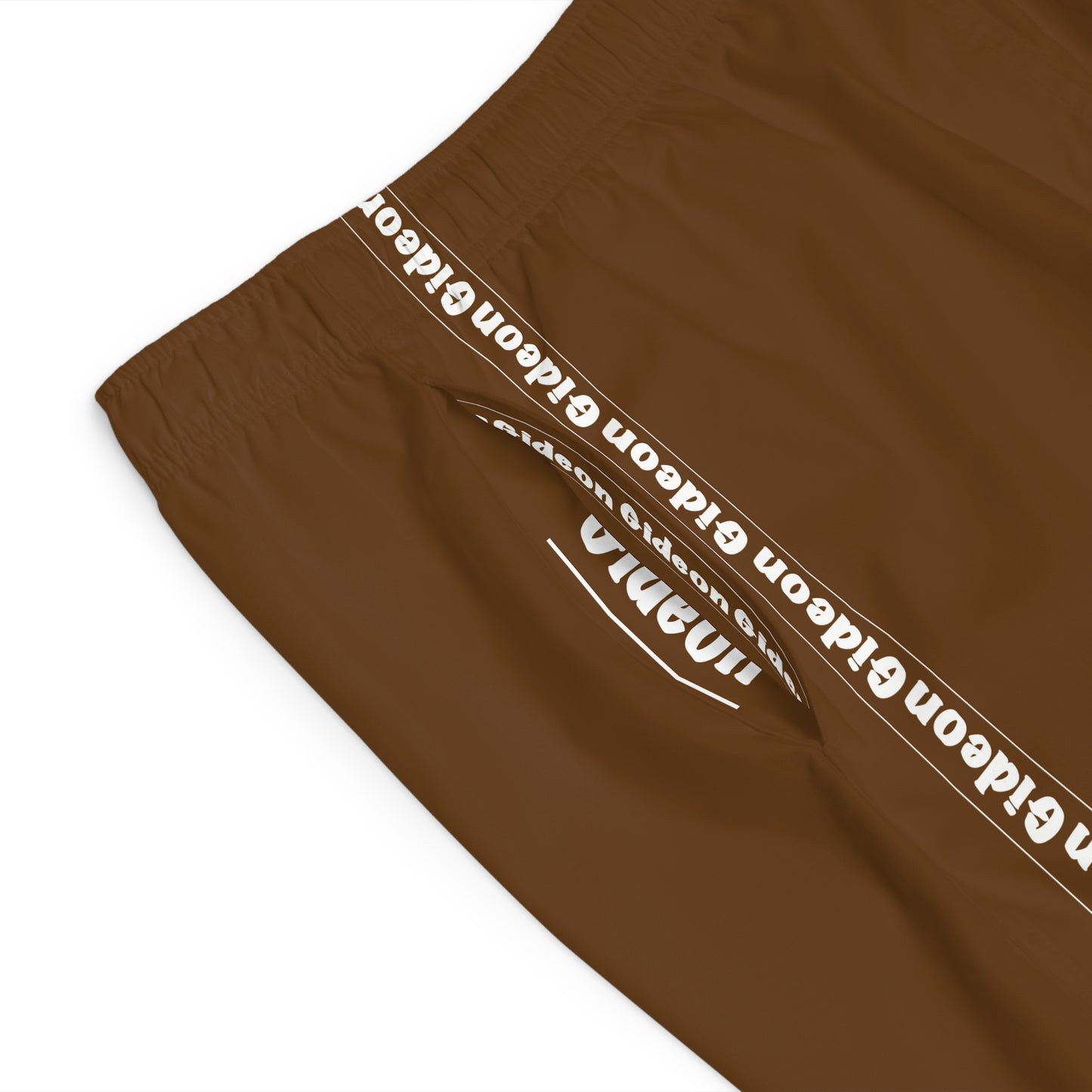 Gideon White on Brown Men's Board Shorts (AOP)