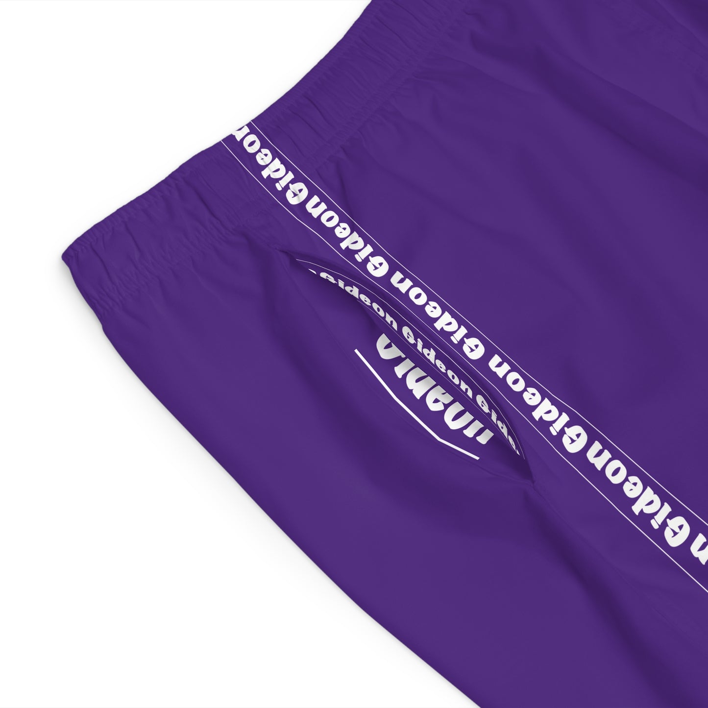 Gideon White on Purple Men's Board Shorts (AOP)