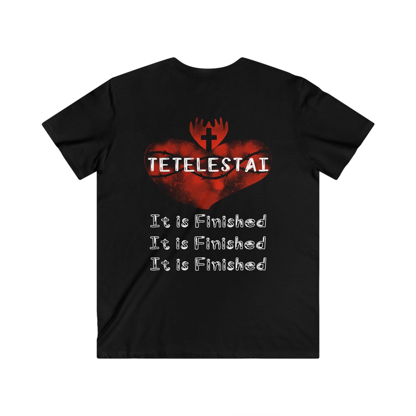 Tetelestai Men's Fitted V-Neck Short Sleeve Tee