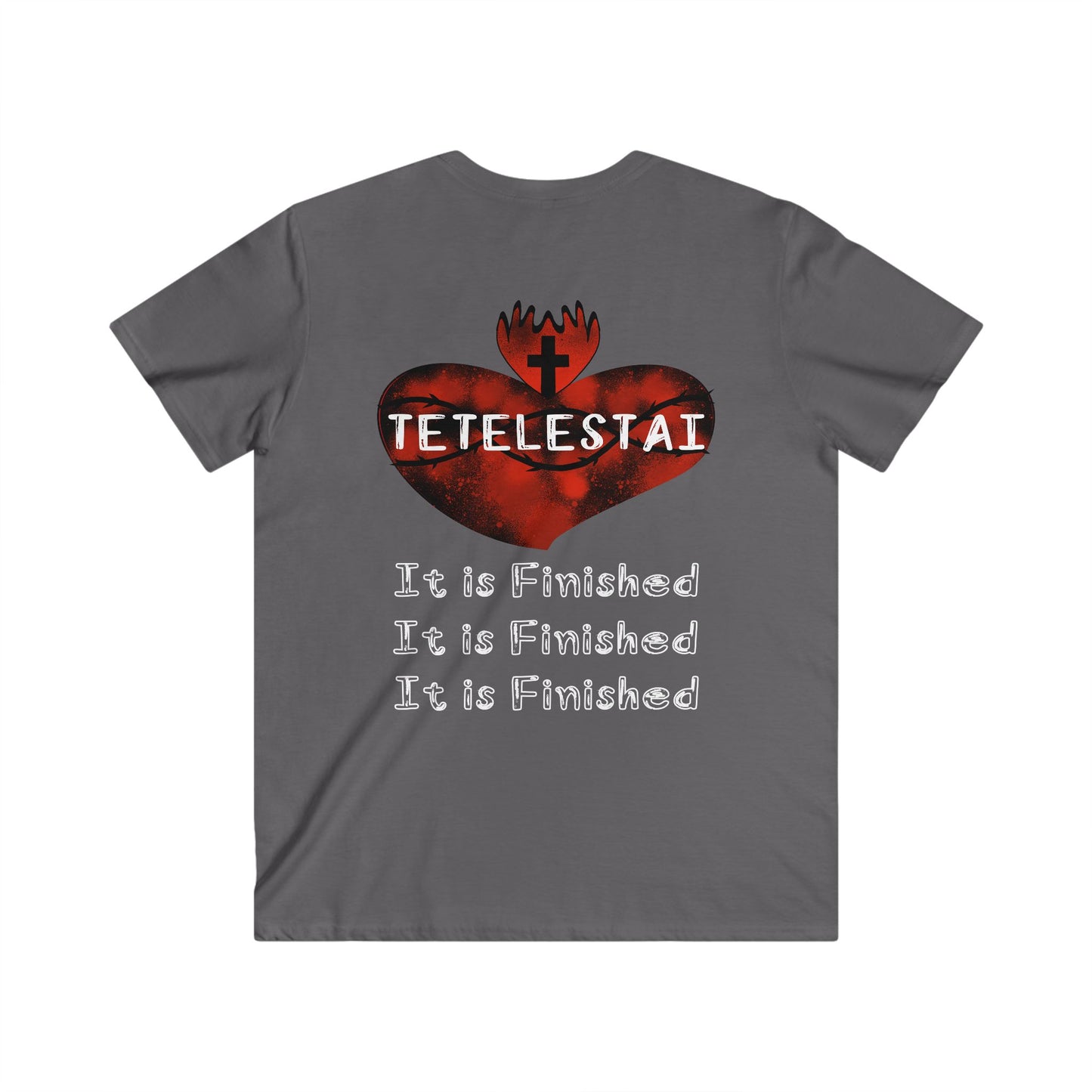 Tetelestai Men's Fitted V-Neck Short Sleeve Tee