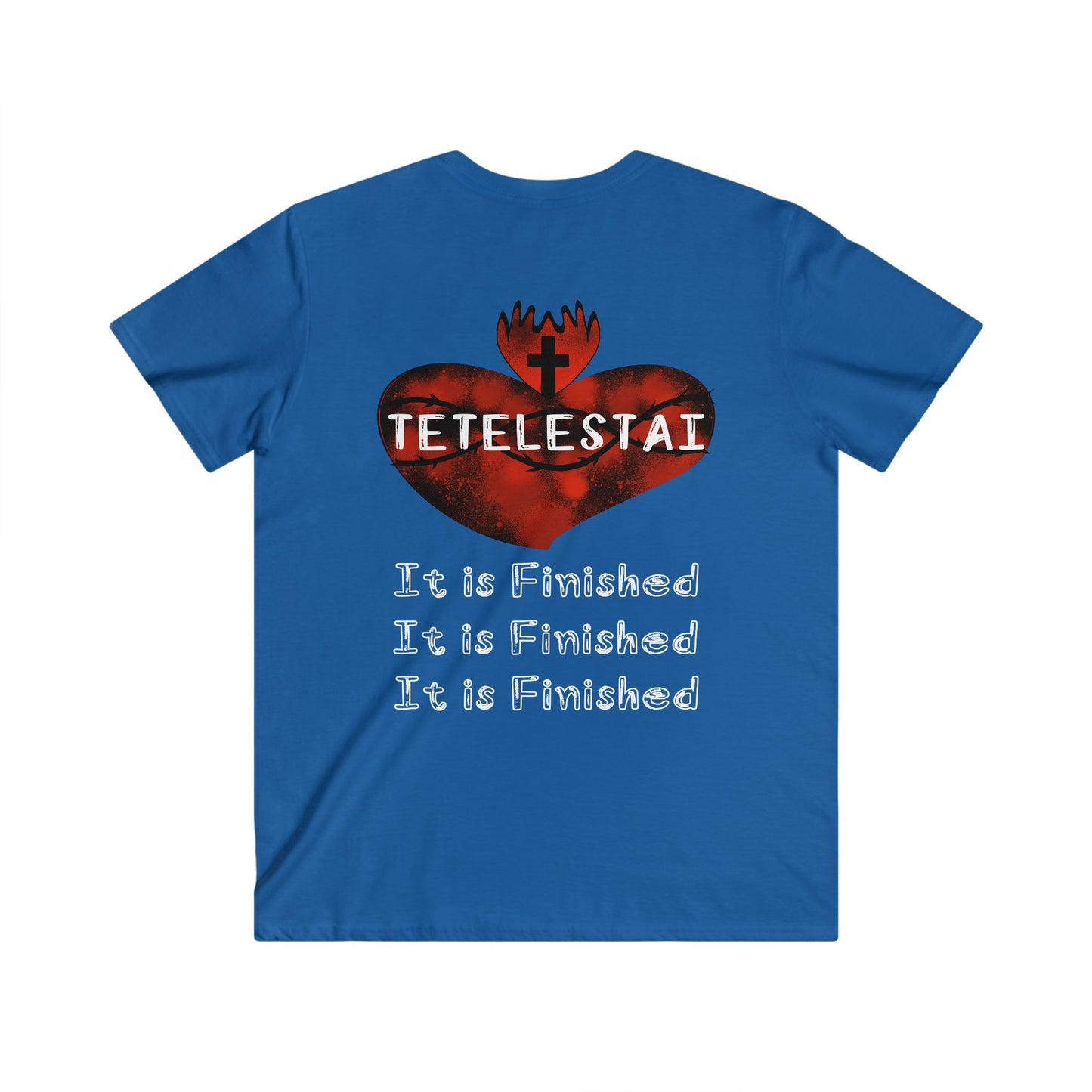 Tetelestai Men's Fitted V-Neck Short Sleeve Tee
