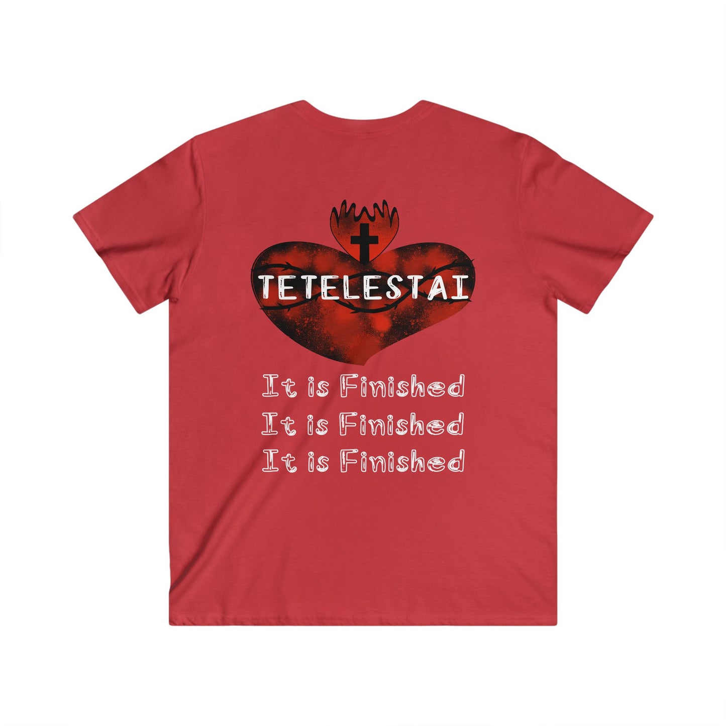 Tetelestai Men's Fitted V-Neck Short Sleeve Tee