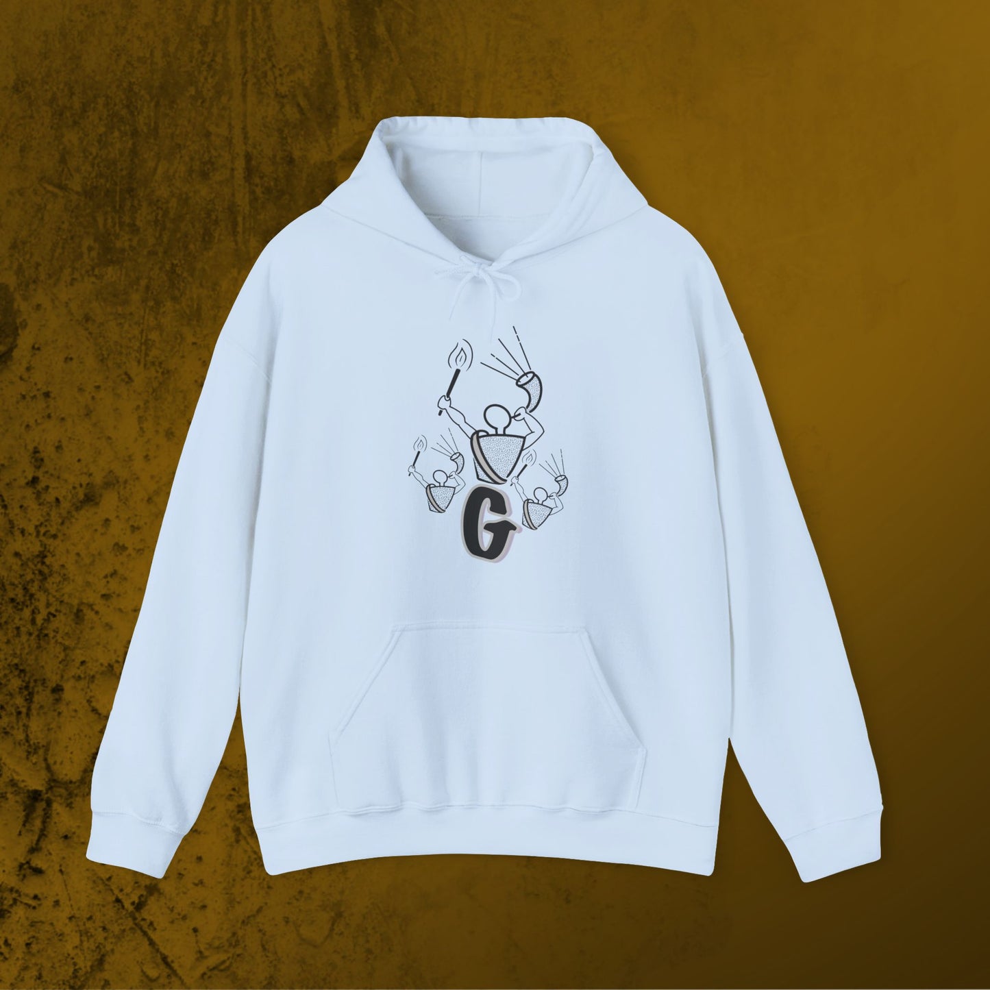 Gideon Monochrome Hoodie – Bold and Minimal Faith-Inspired Apparel