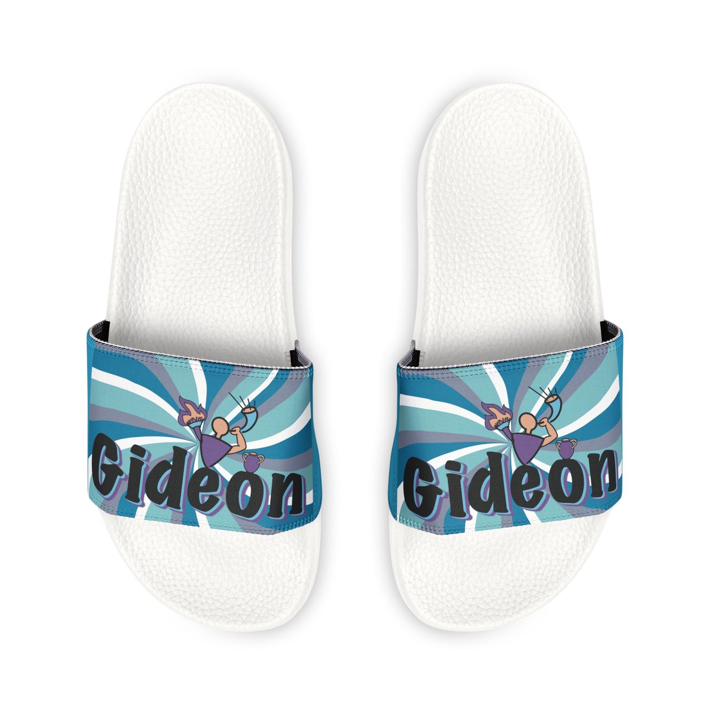 Gideon colourful artwork Youth Removable-Strap Sandals