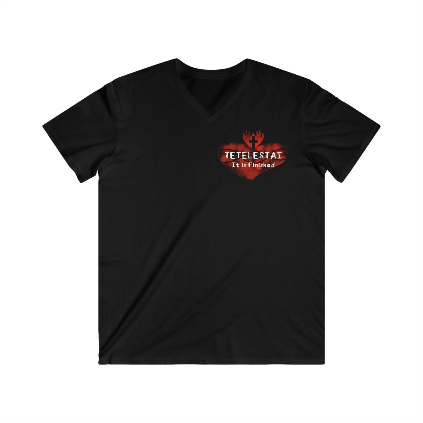Tetelestai Men's Fitted V-Neck Short Sleeve Tee