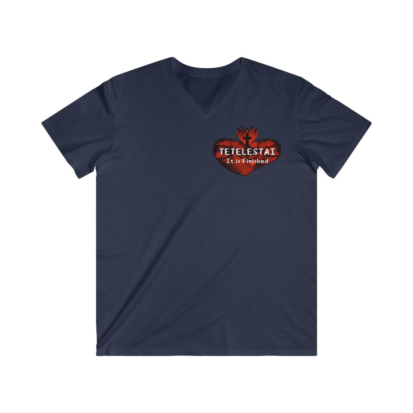 Tetelestai Men's Fitted V-Neck Short Sleeve Tee