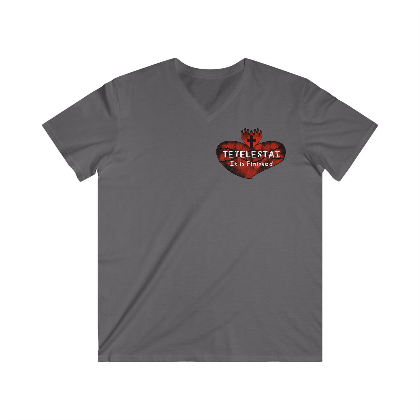 Tetelestai Men's Fitted V-Neck Short Sleeve Tee