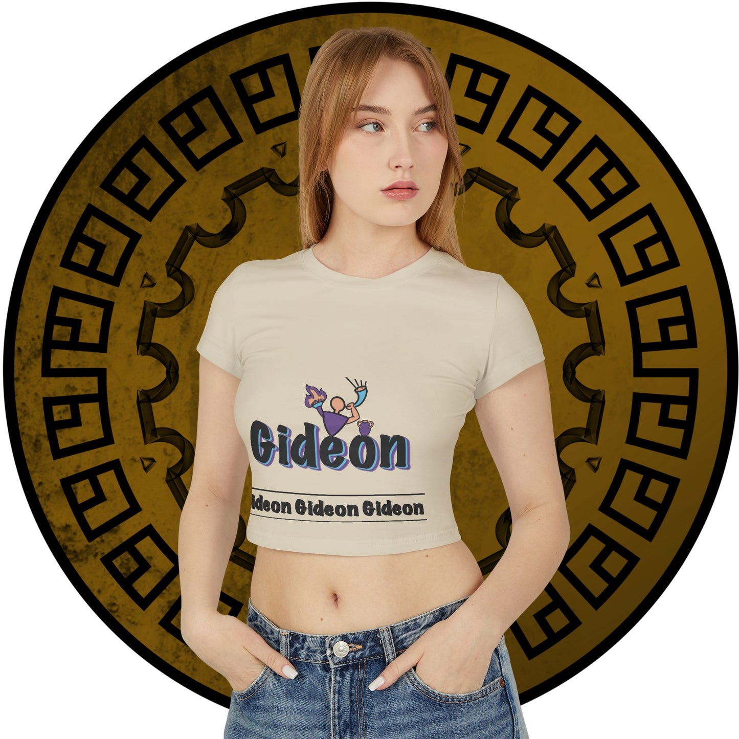 Vibrant Gideon Art Women's Baby Tee
