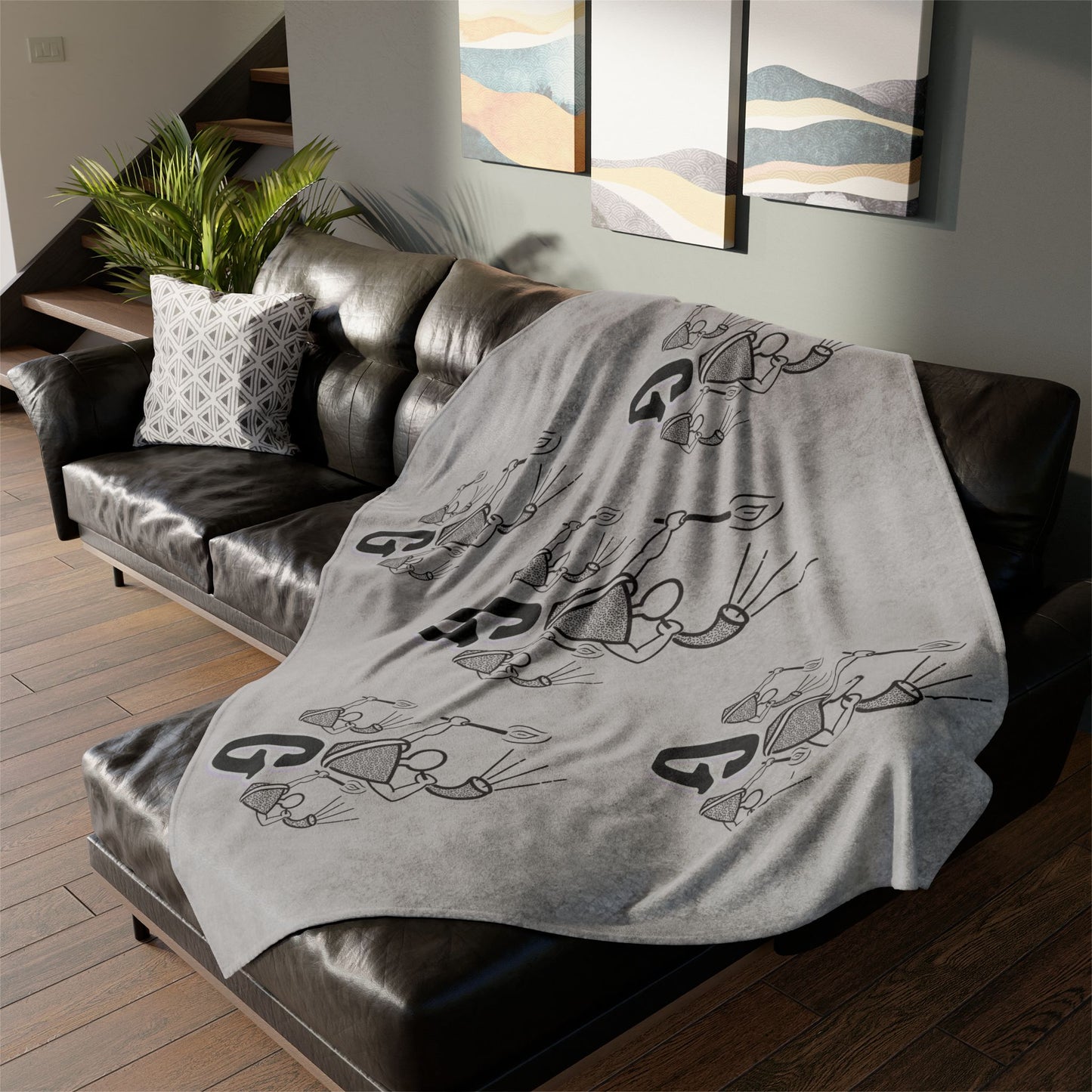 Gideon B/W Soft Polyester Blanket