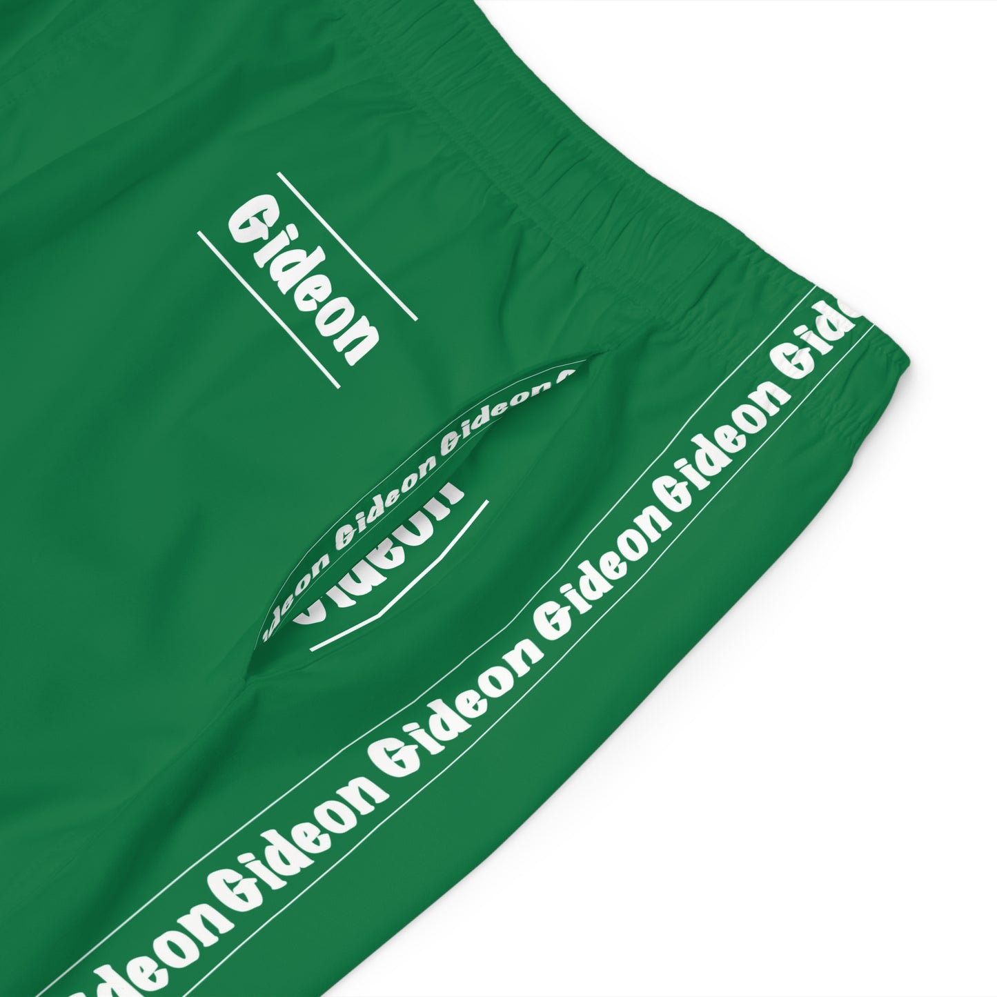 Gideon White on Green Men's Board Shorts (AOP)