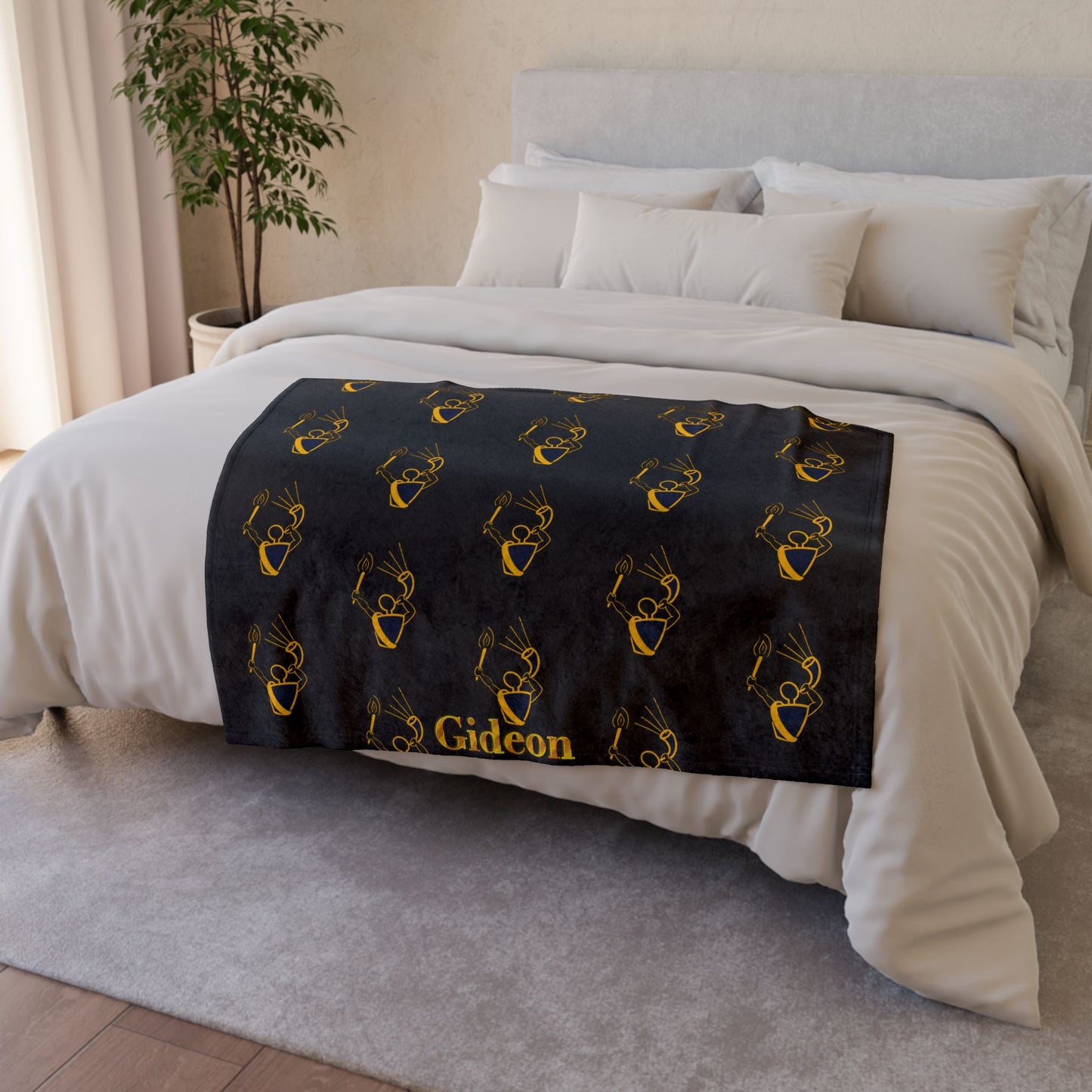 Gideon Gold Ram Torch Soft Polyester Blanket