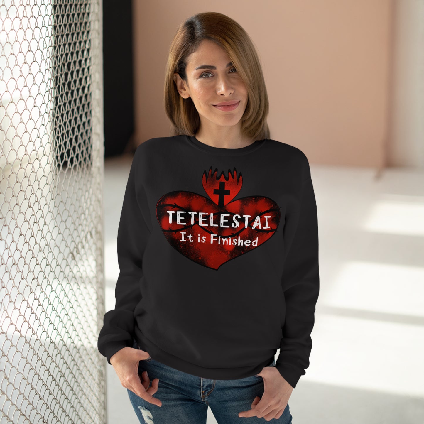 Tetelestai Unisex Crew Neck Sweatshirt (EU)