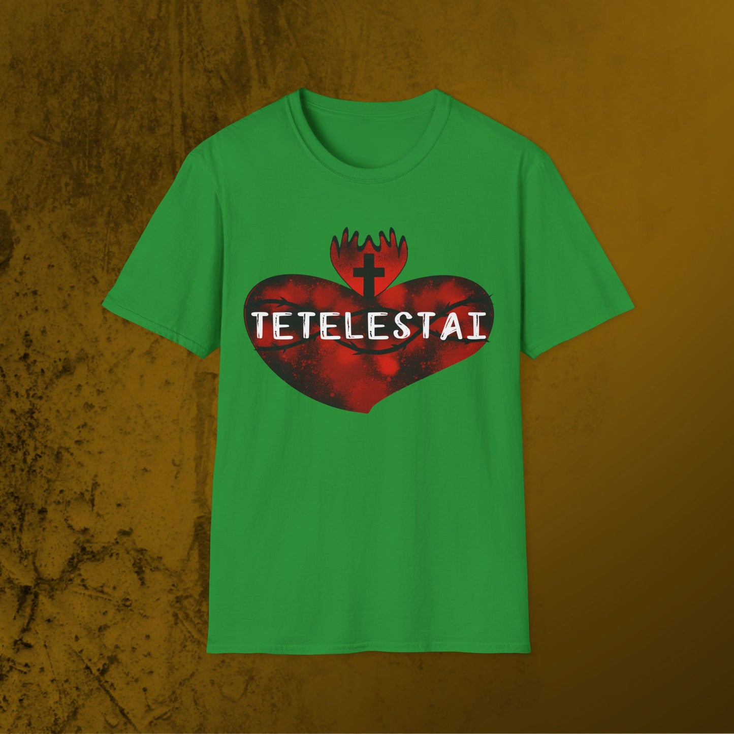 Tetelestai sacred heart of Jesus unisex Softstyle T-Shirt