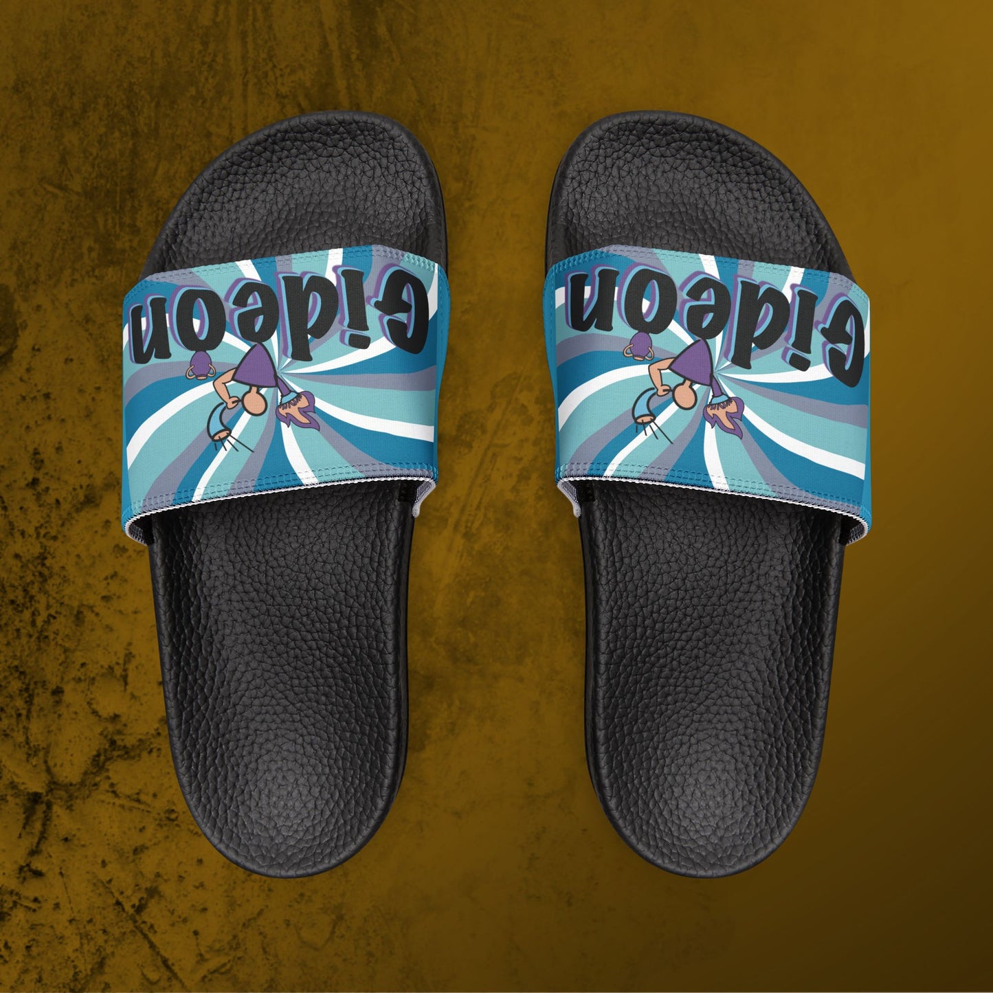Gideon colourful artwork Youth Removable-Strap Sandals