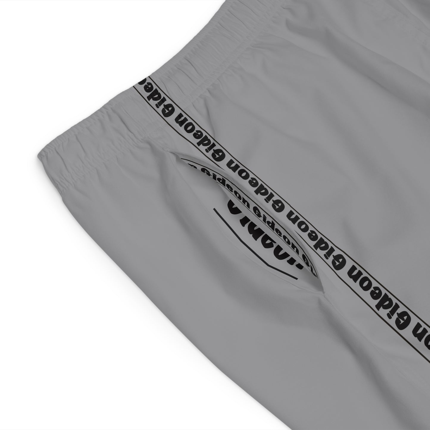 Gideon Black on Grey Men's Board Shorts (AOP)