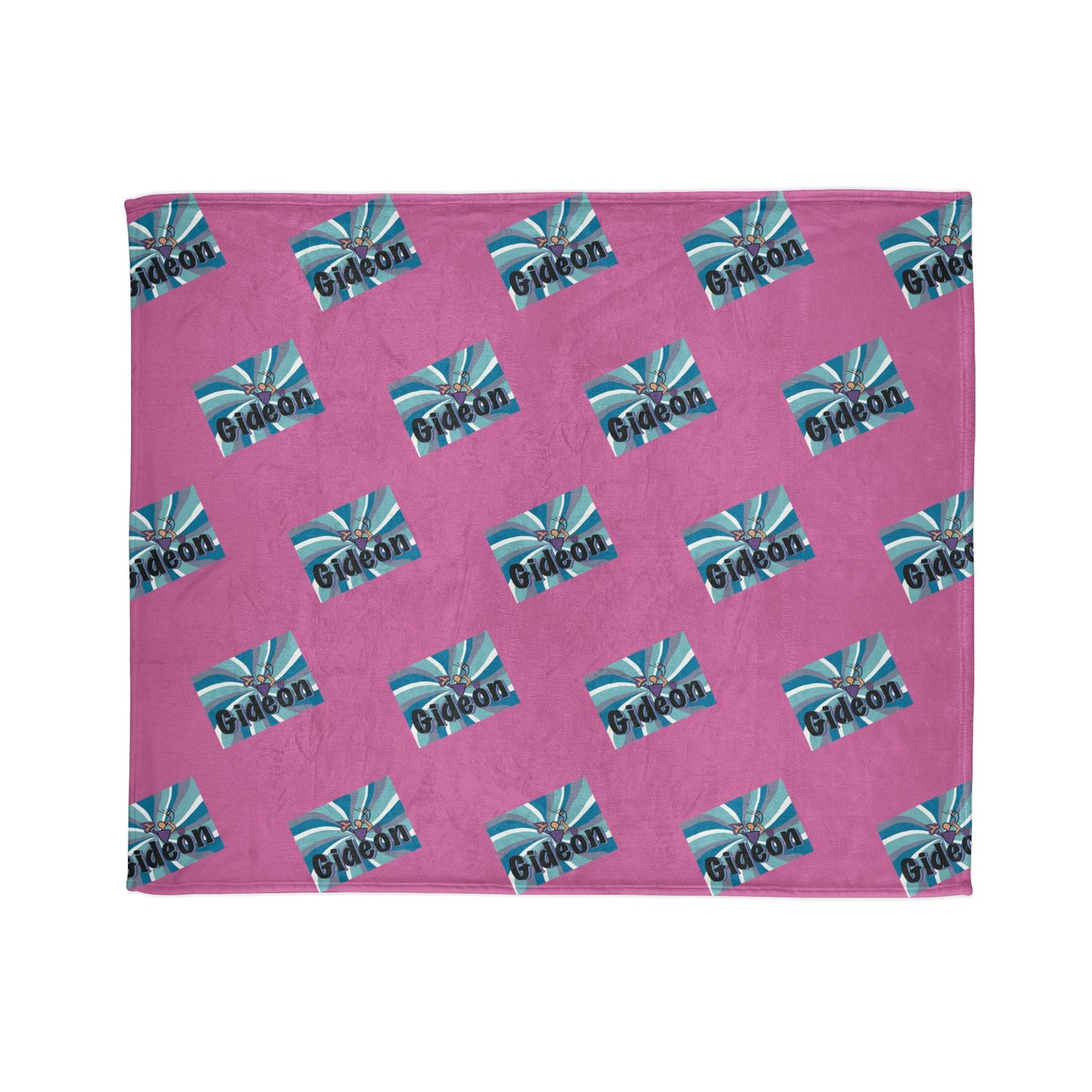 Gideon Pink and Blue Soft Polyester Blanket