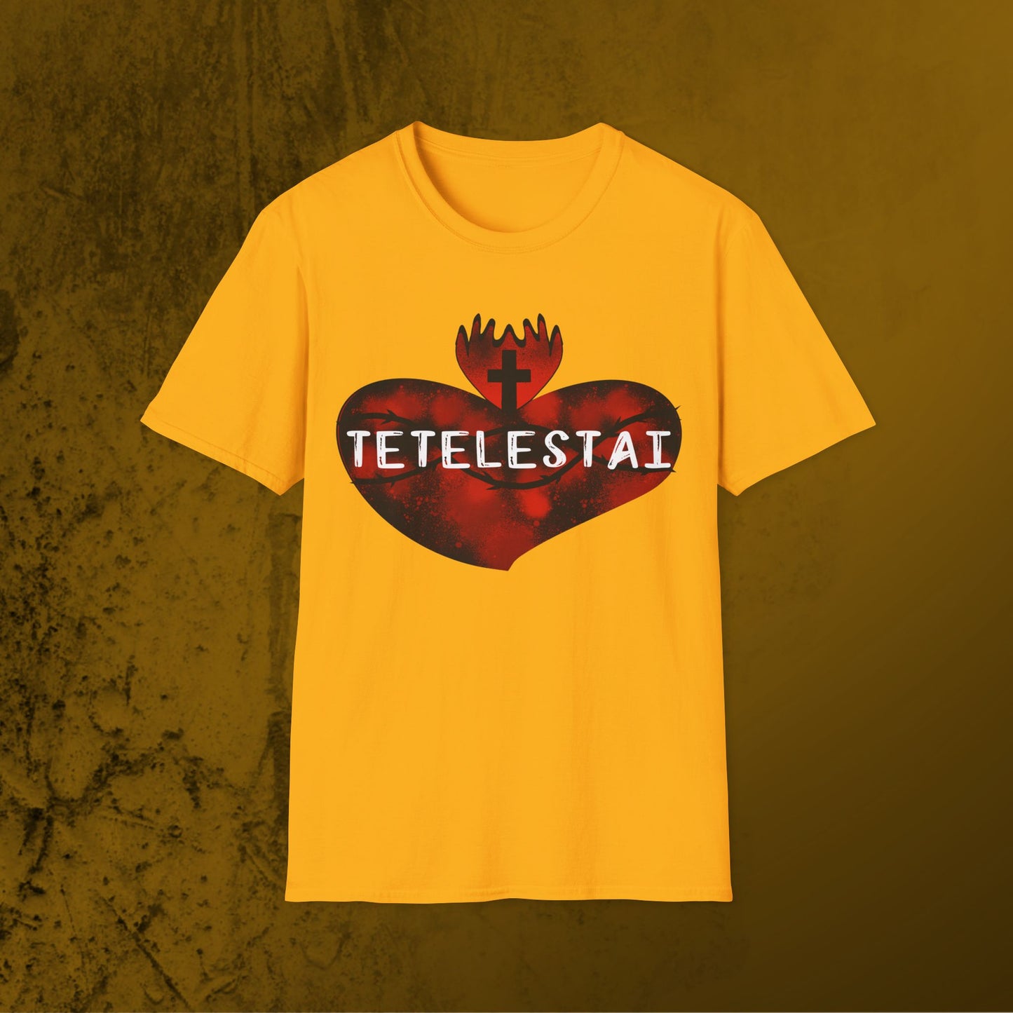 Tetelestai sacred heart of Jesus unisex Softstyle T-Shirt
