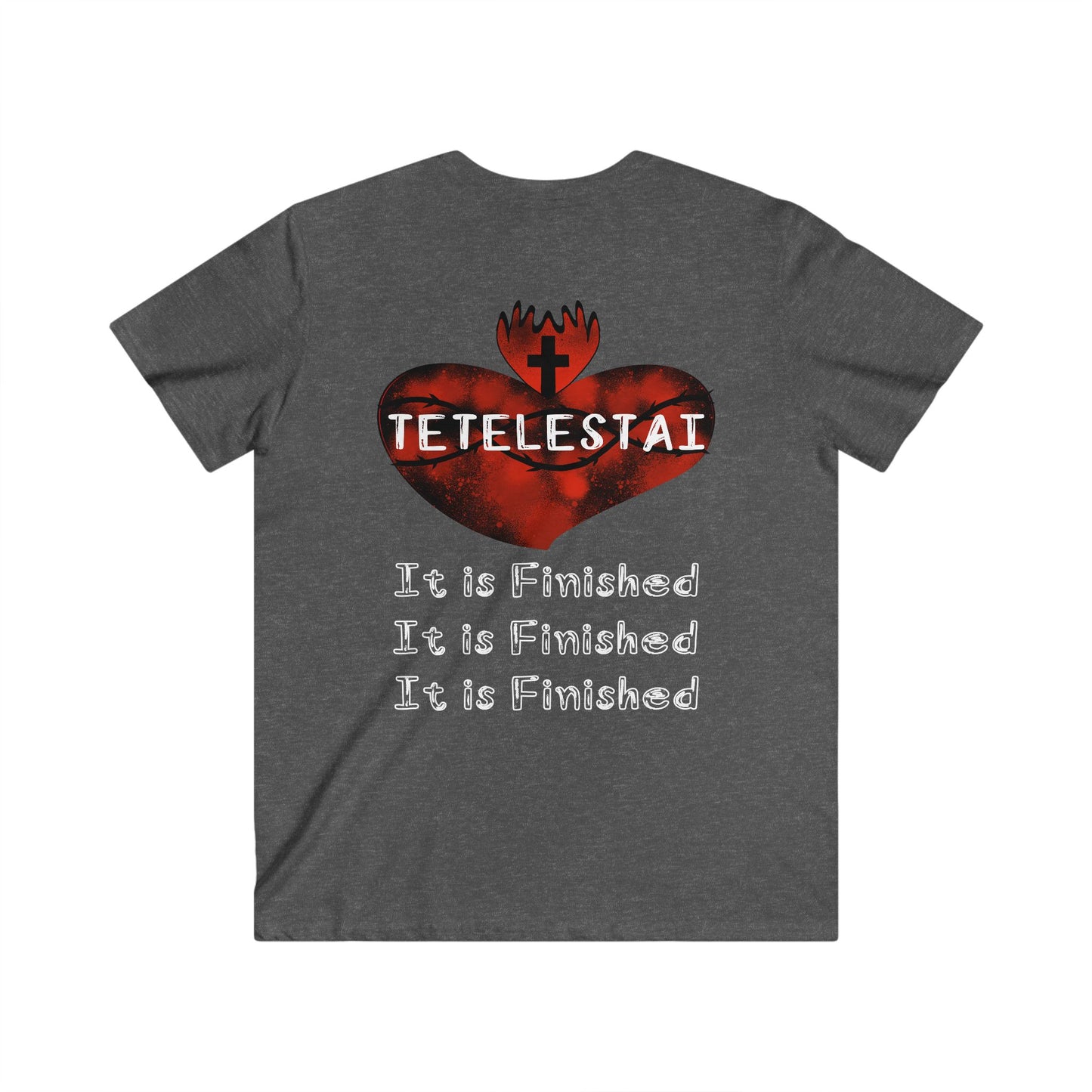 Tetelestai Men's Fitted V-Neck Short Sleeve Tee