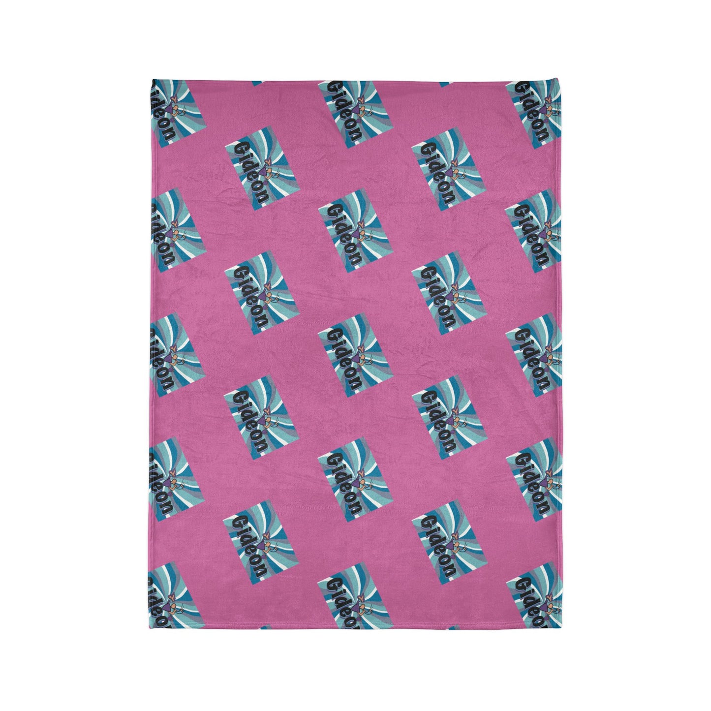Gideon Pink and Blue Soft Polyester Blanket