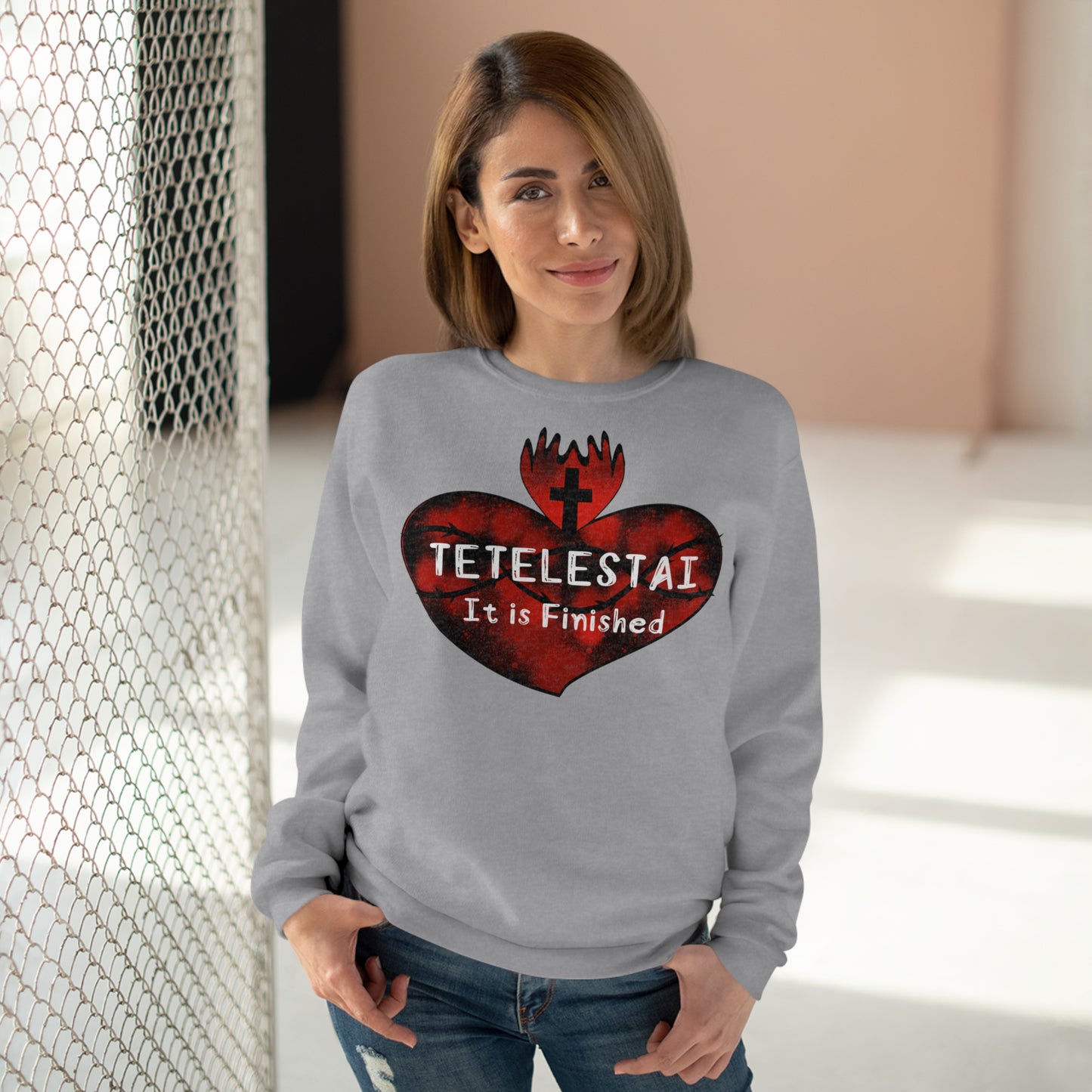 Tetelestai Unisex Crew Neck Sweatshirt (EU)