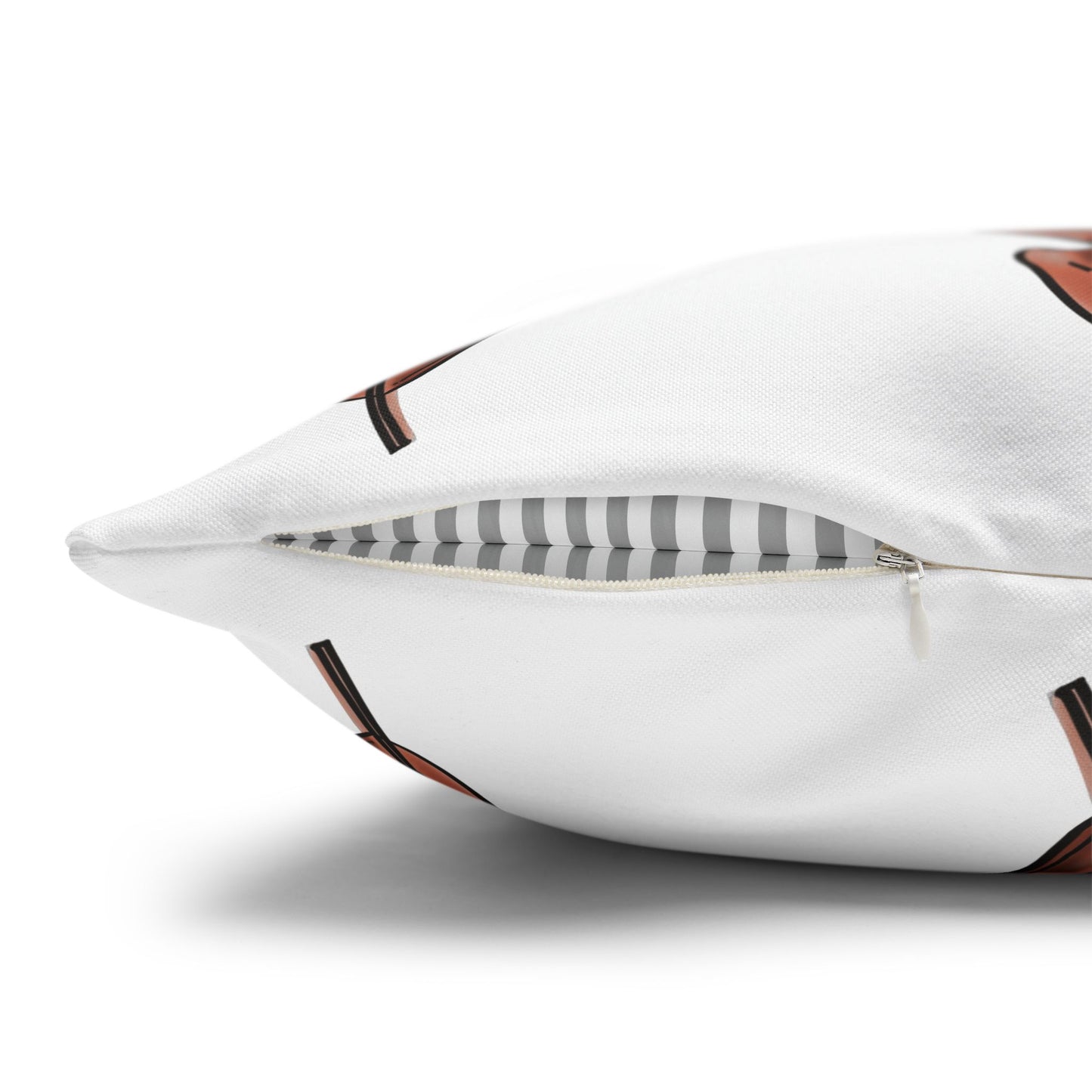 Brown Oak Leaves Square Poly Canvas Pillowcase