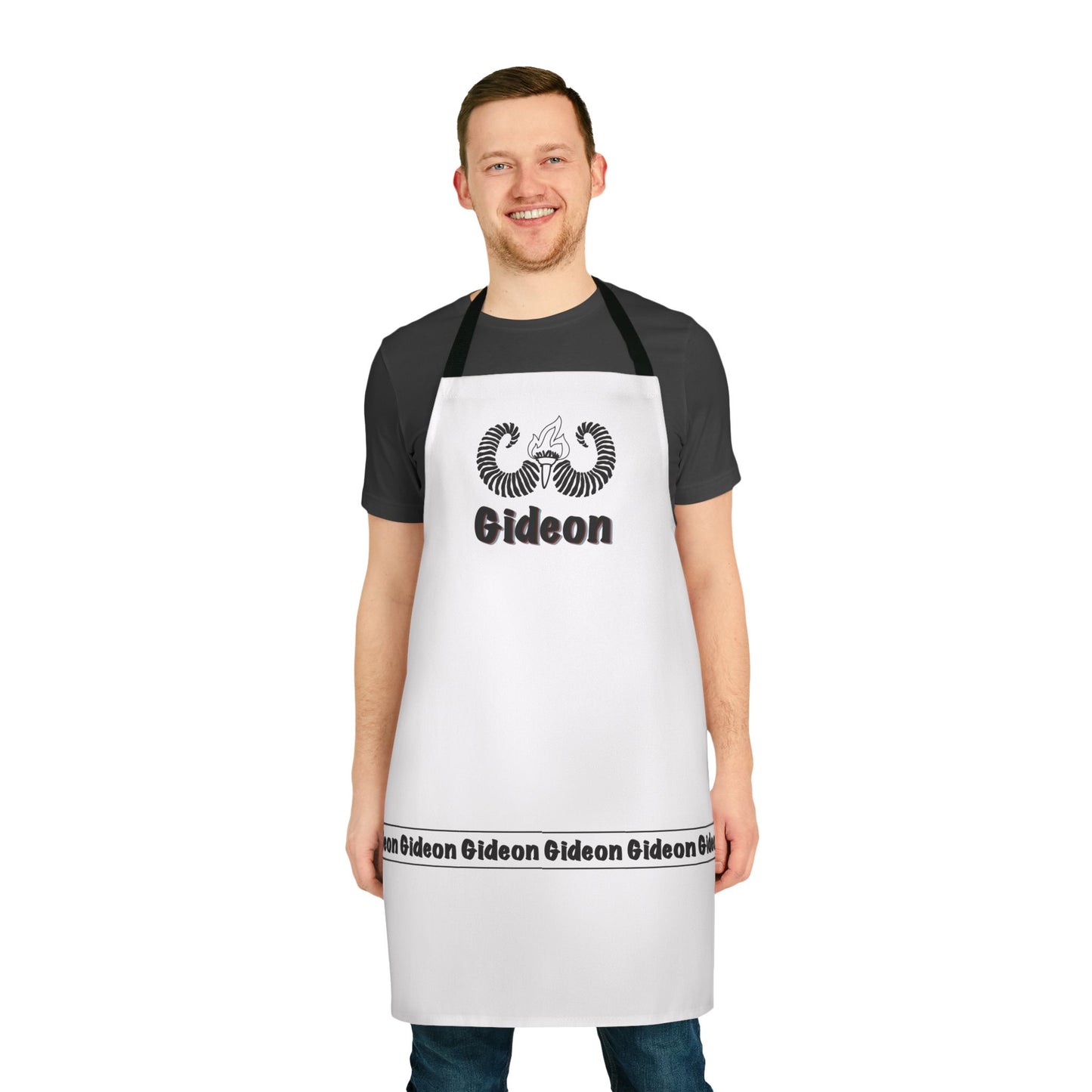 Gideon ram horn n torch artwork Apron, 5-Color Straps (AOP)