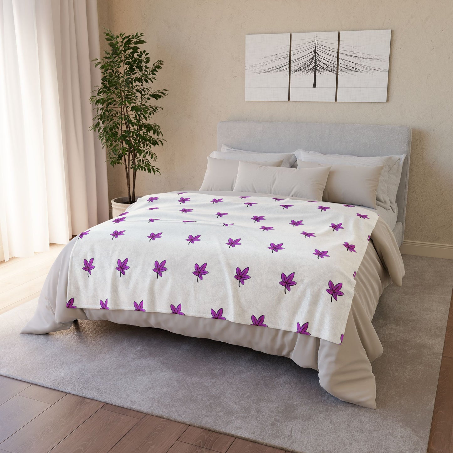 Dark Pink Soft Polyester Blanket