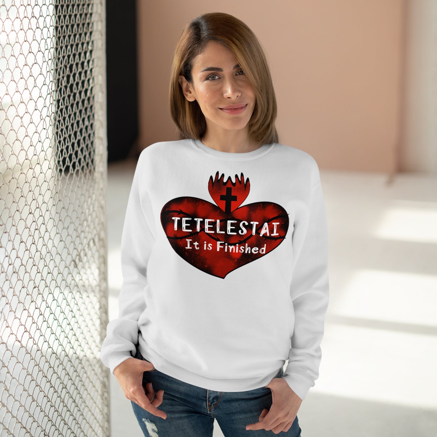 Tetelestai Unisex Crew Neck Sweatshirt (EU)
