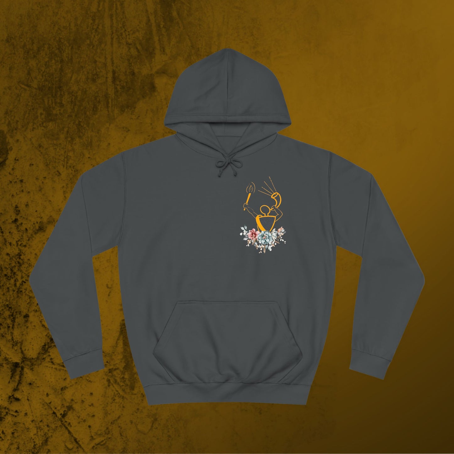 Gideon art ram horn & torch Unisex College Hoodie