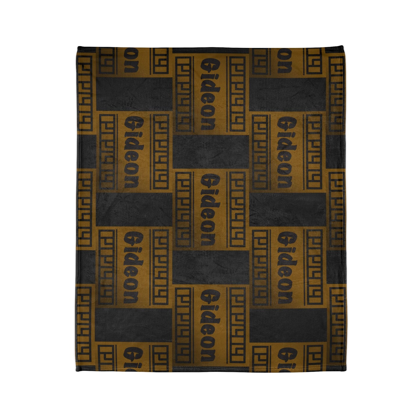 Gideon Black and Brown Soft Polyester Blanket