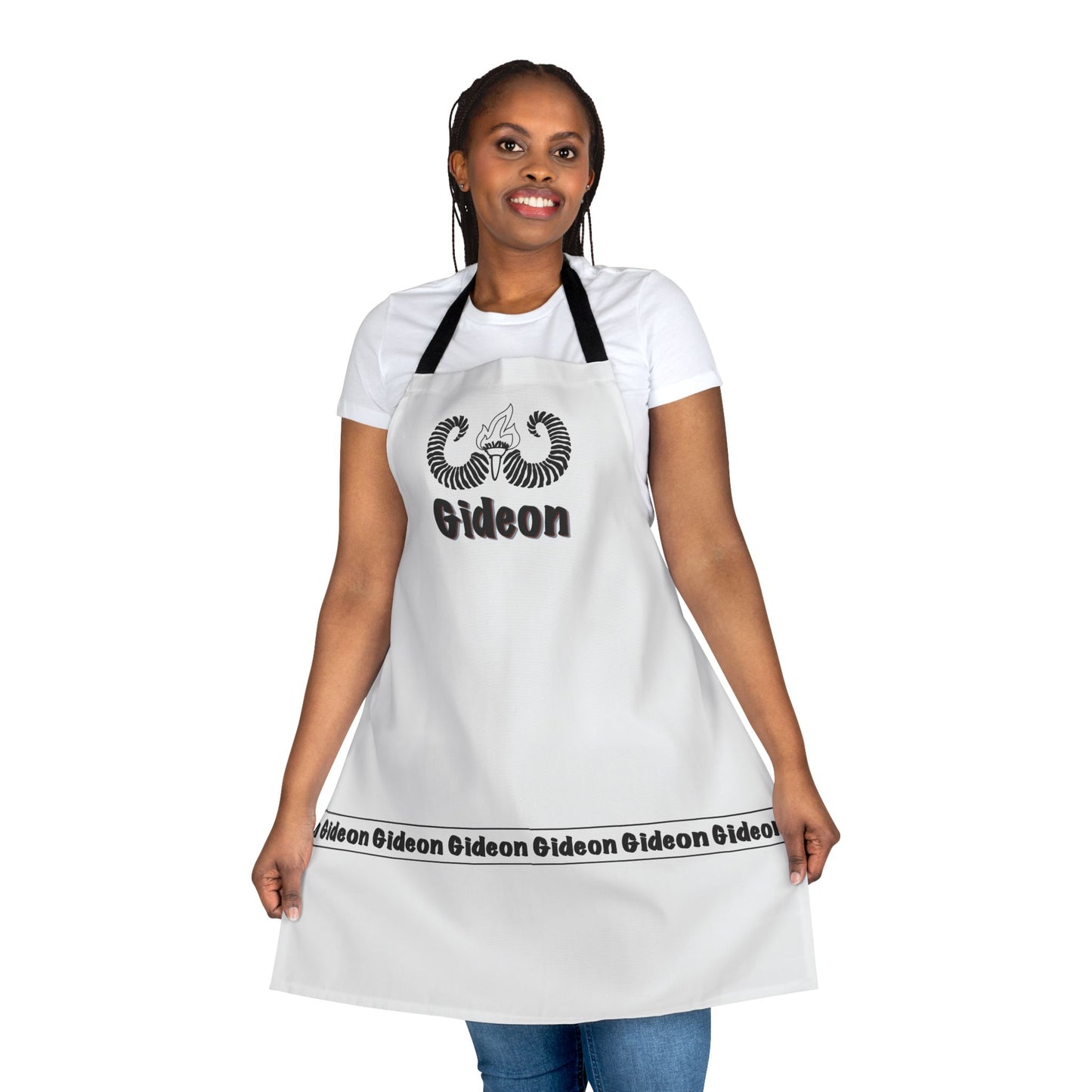 Gideon ram horn n torch artwork Apron, 5-Color Straps (AOP)