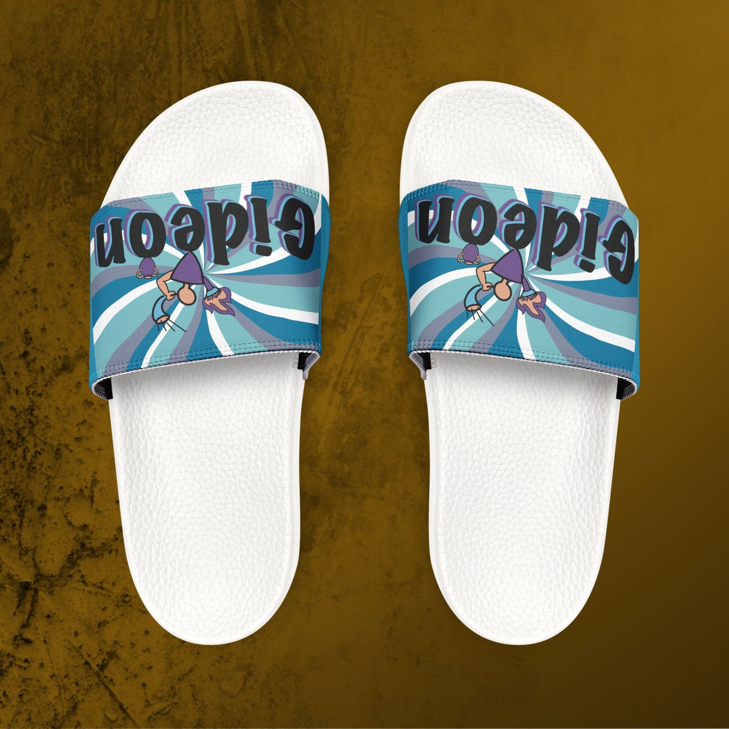 Gideon colourful artwork Youth Removable-Strap Sandals