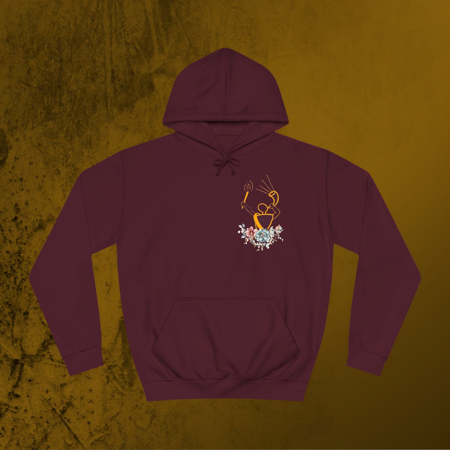 Gideon art ram horn & torch Unisex College Hoodie