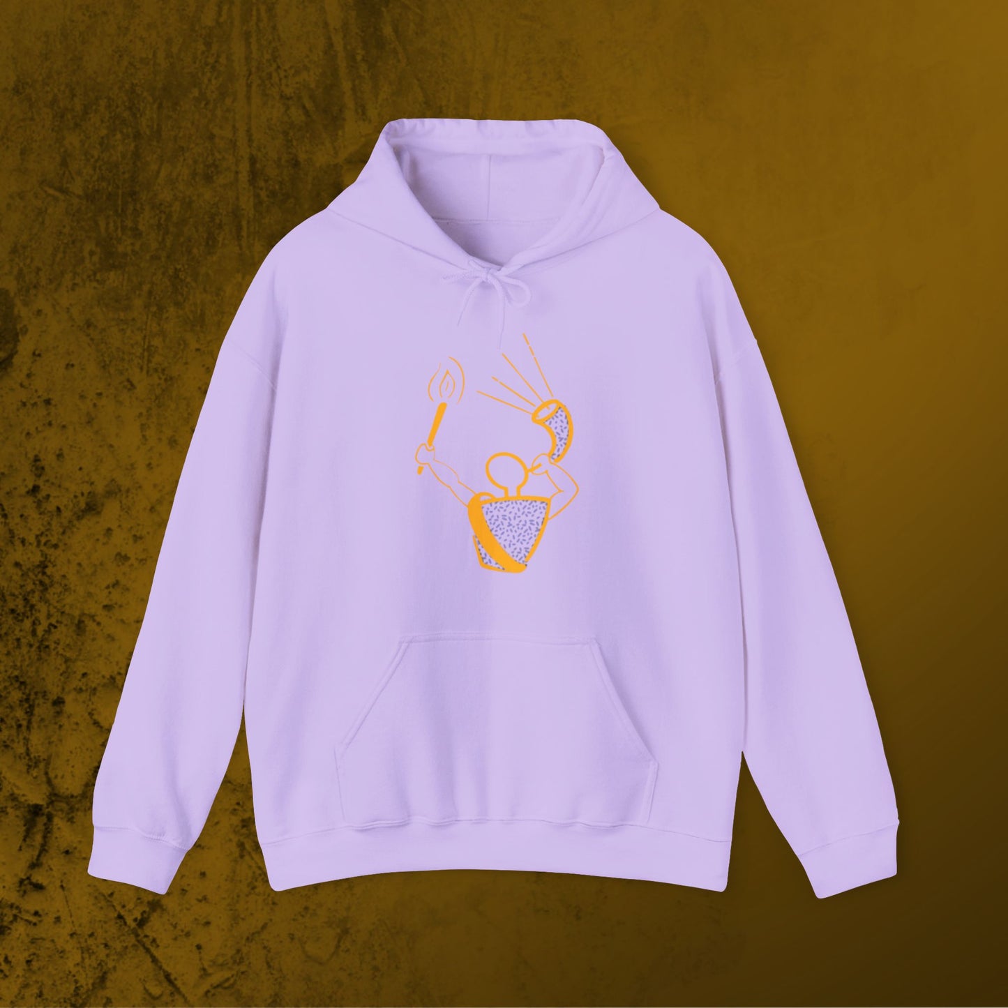 Gideon blowing the Trumpet/Horn Unisex Hoodie