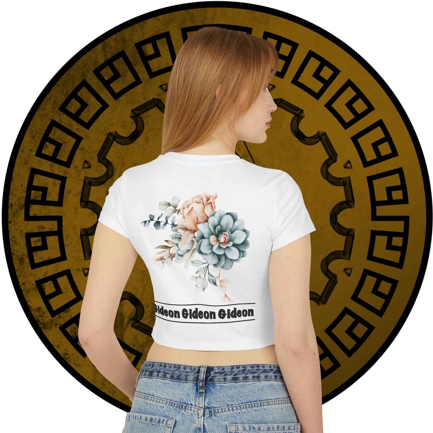 Double sided print Flowers Gideon Women's Baby Tee