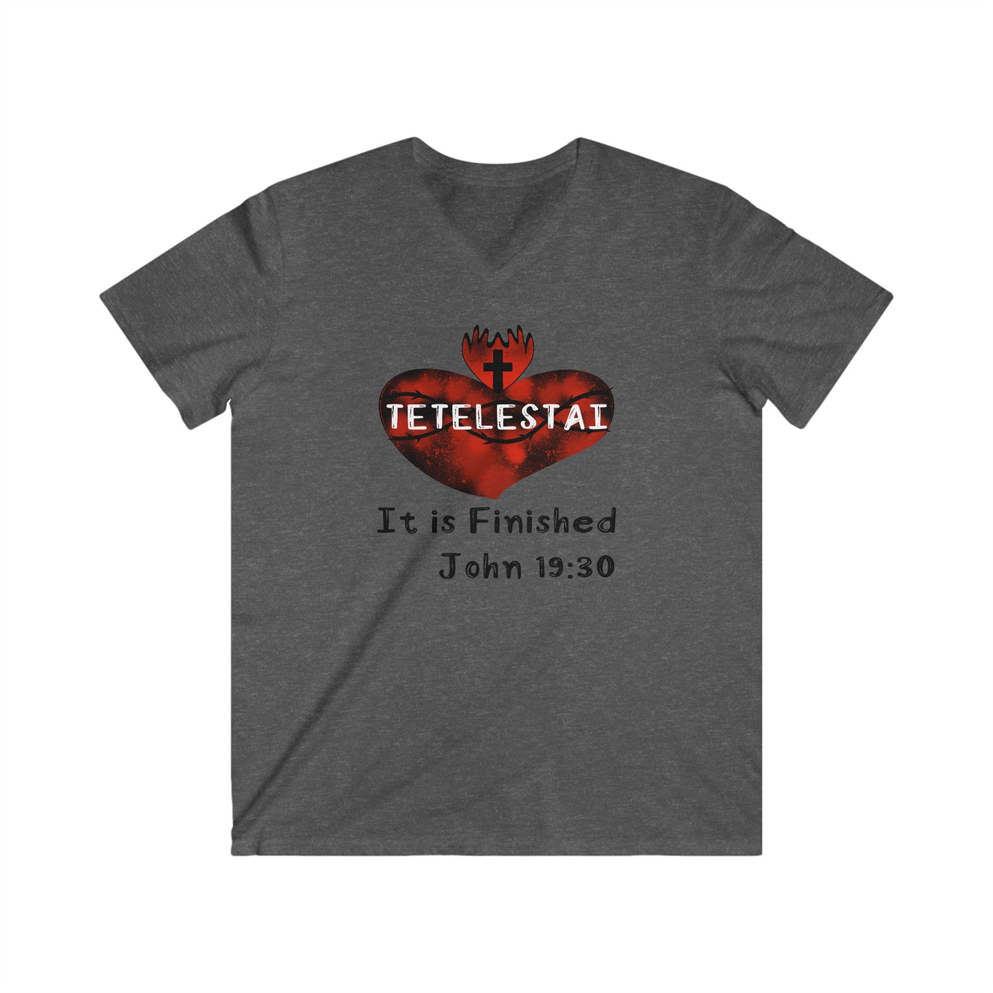 Tetelestai Men's Fitted V-Neck Short Sleeve Tee