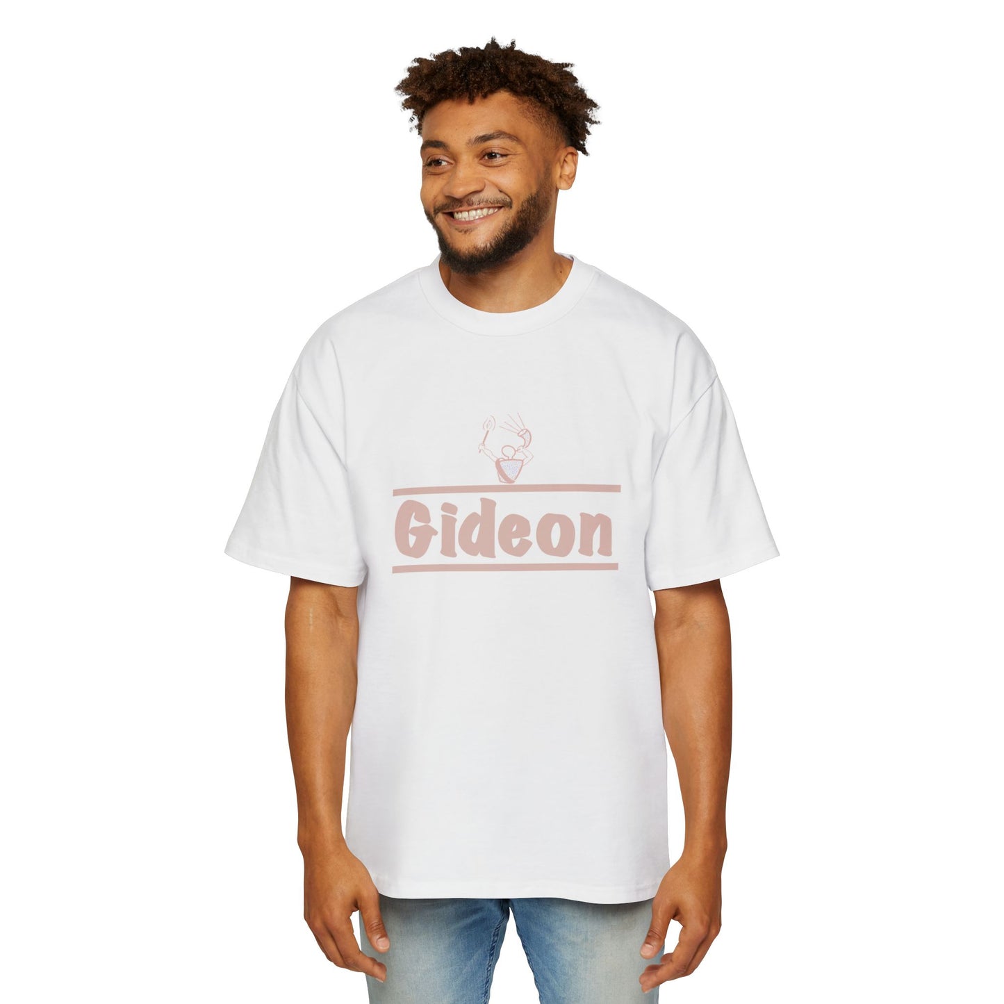 Pink Gideon Men's Heavy Oversized Tee