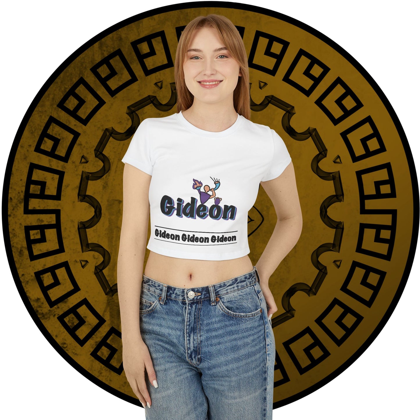 Vibrant Gideon Art Women's Baby Tee