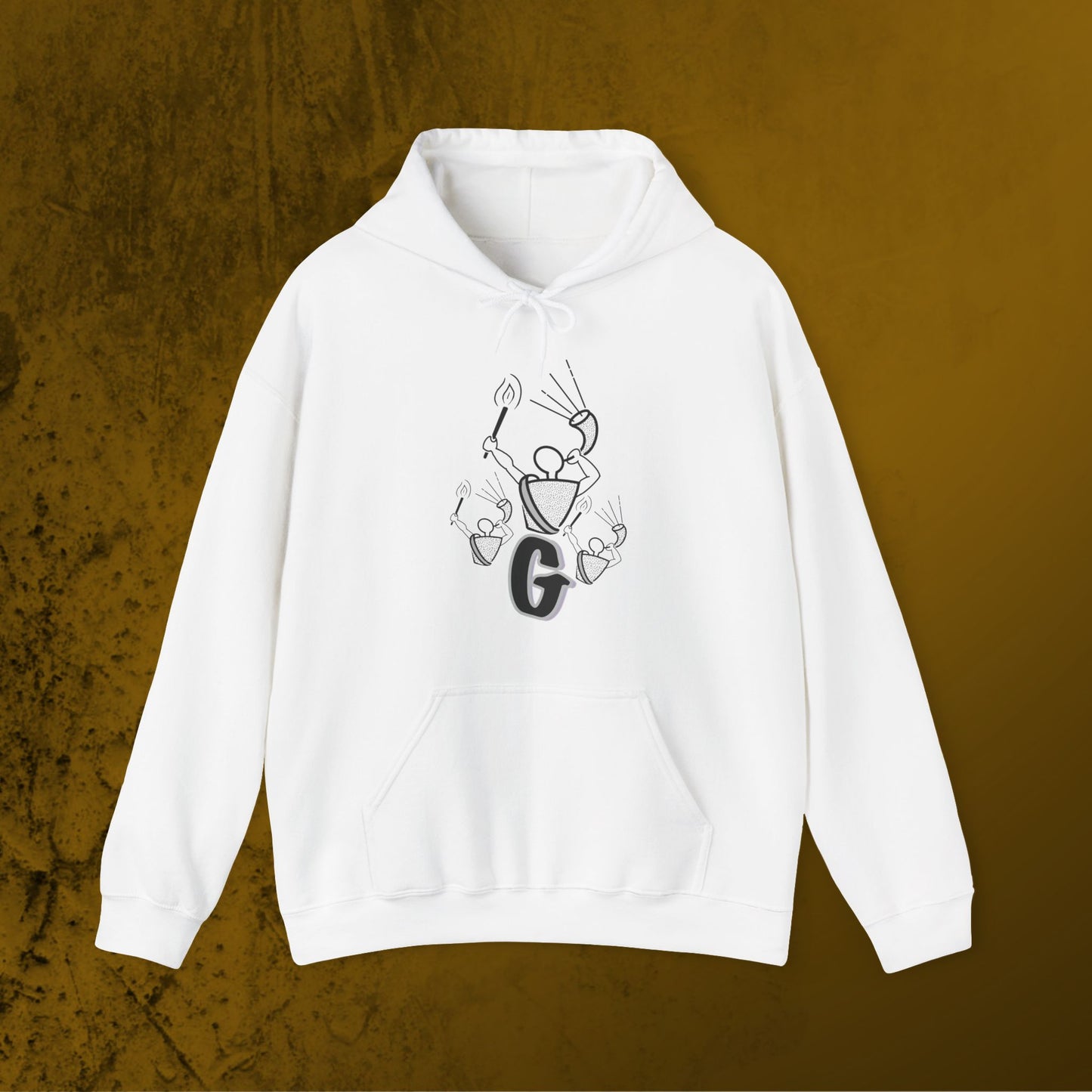 Gideon Monochrome Hoodie – Bold and Minimal Faith-Inspired Apparel