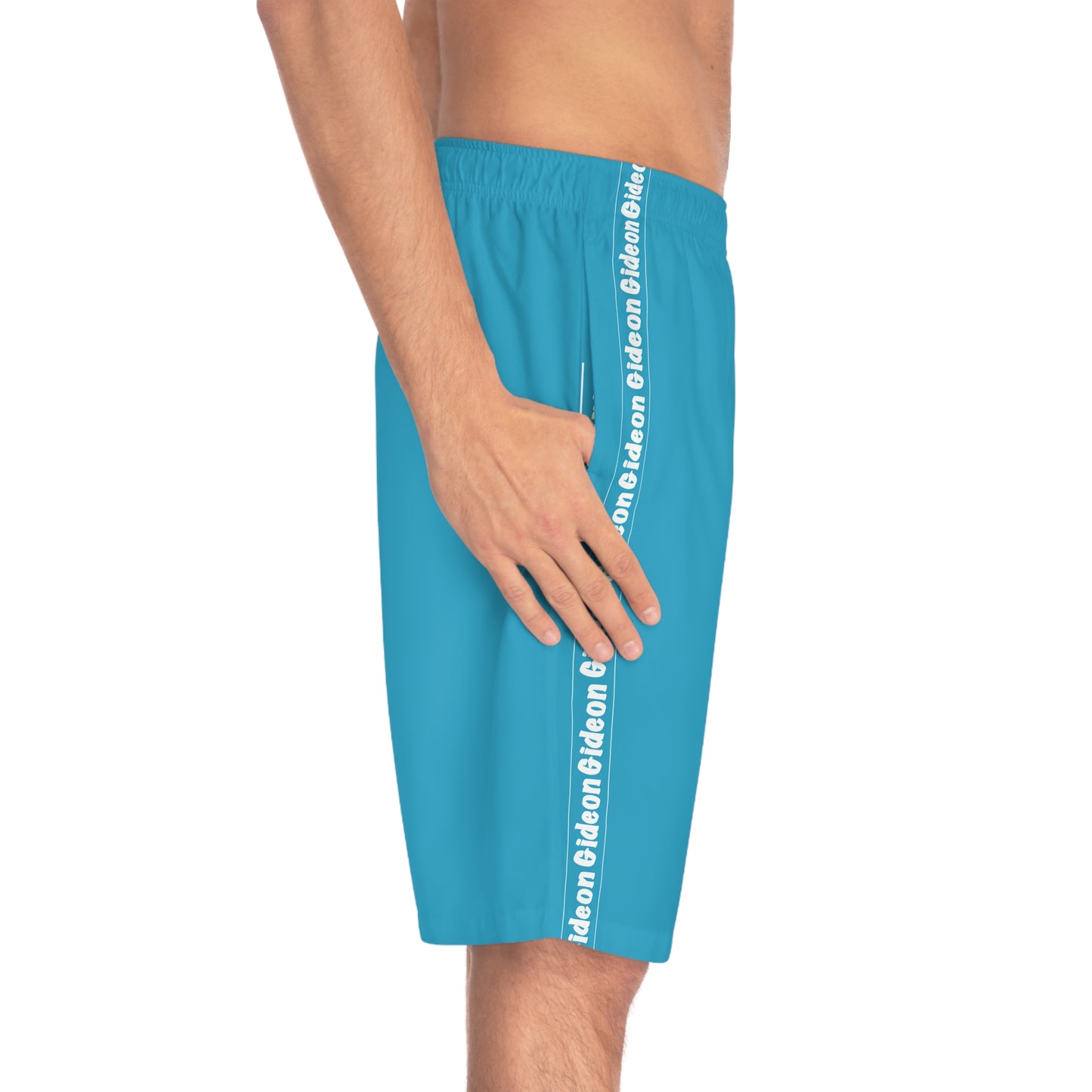 Gideon White on Blue Men's Board Shorts (AOP)