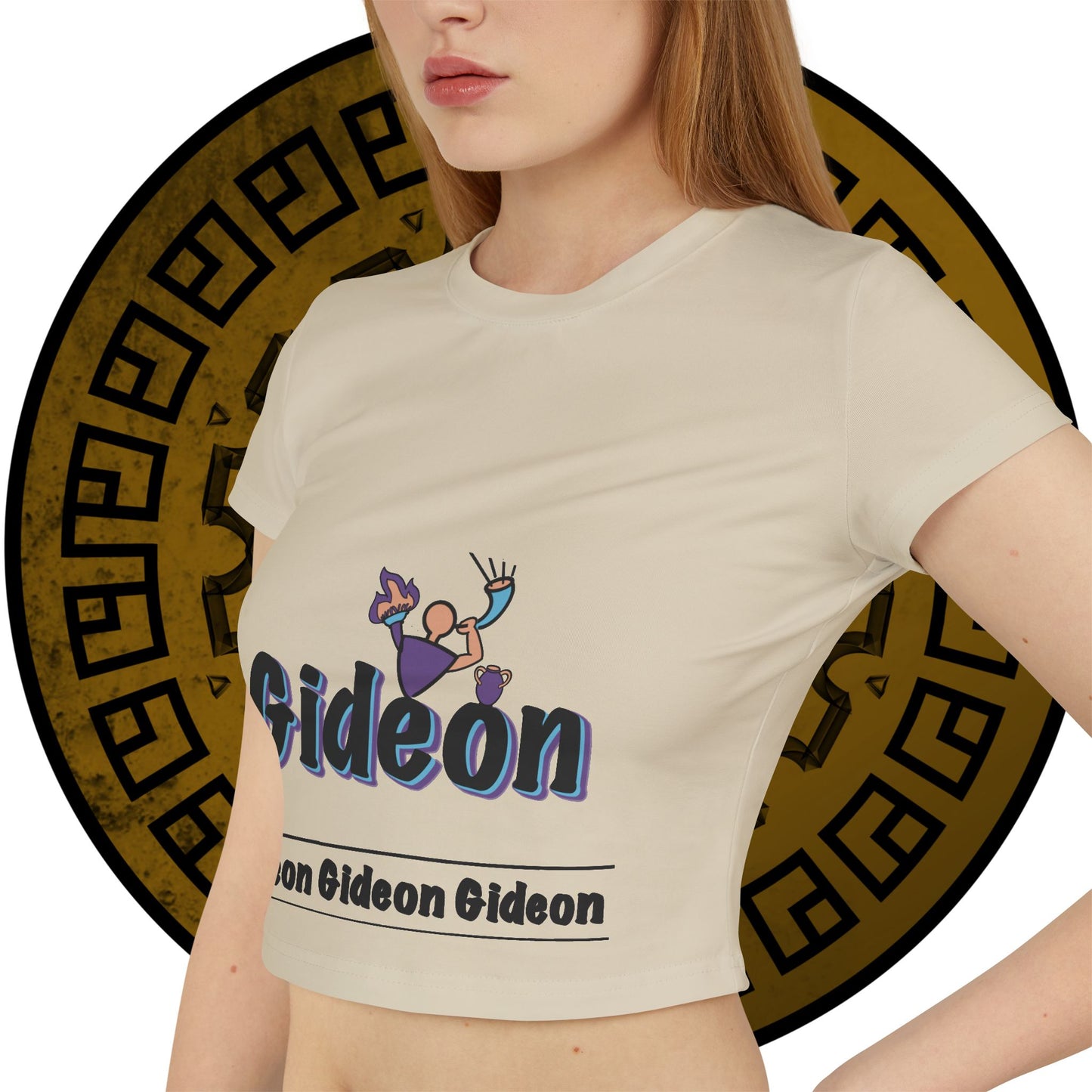 Vibrant Gideon Art Women's Baby Tee