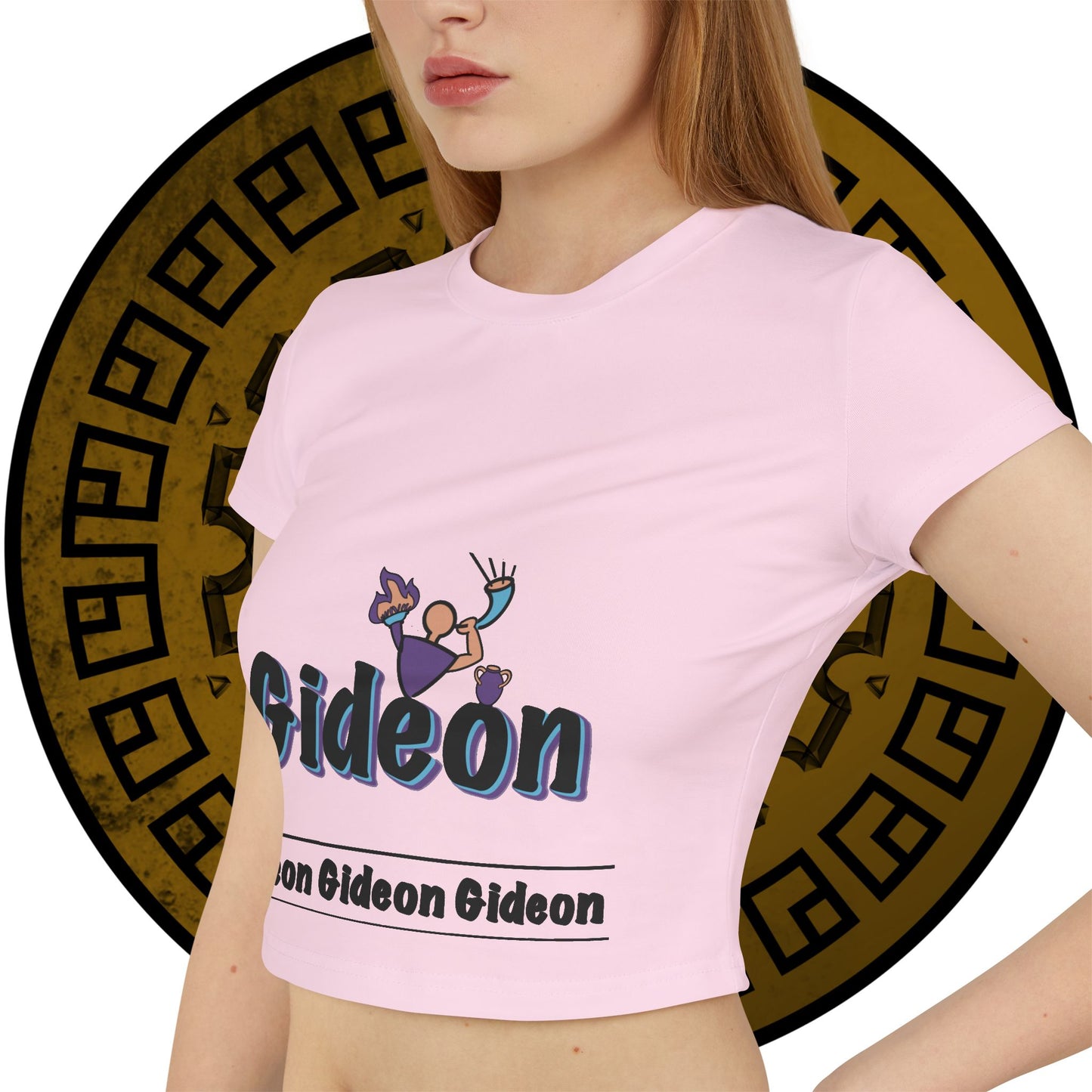 Vibrant Gideon Art Women's Baby Tee