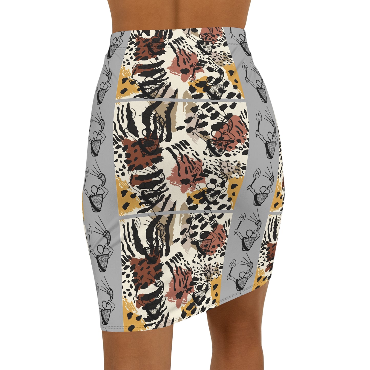 Gideon Print Women's Mid-Waist Pencil Skirt (AOP)