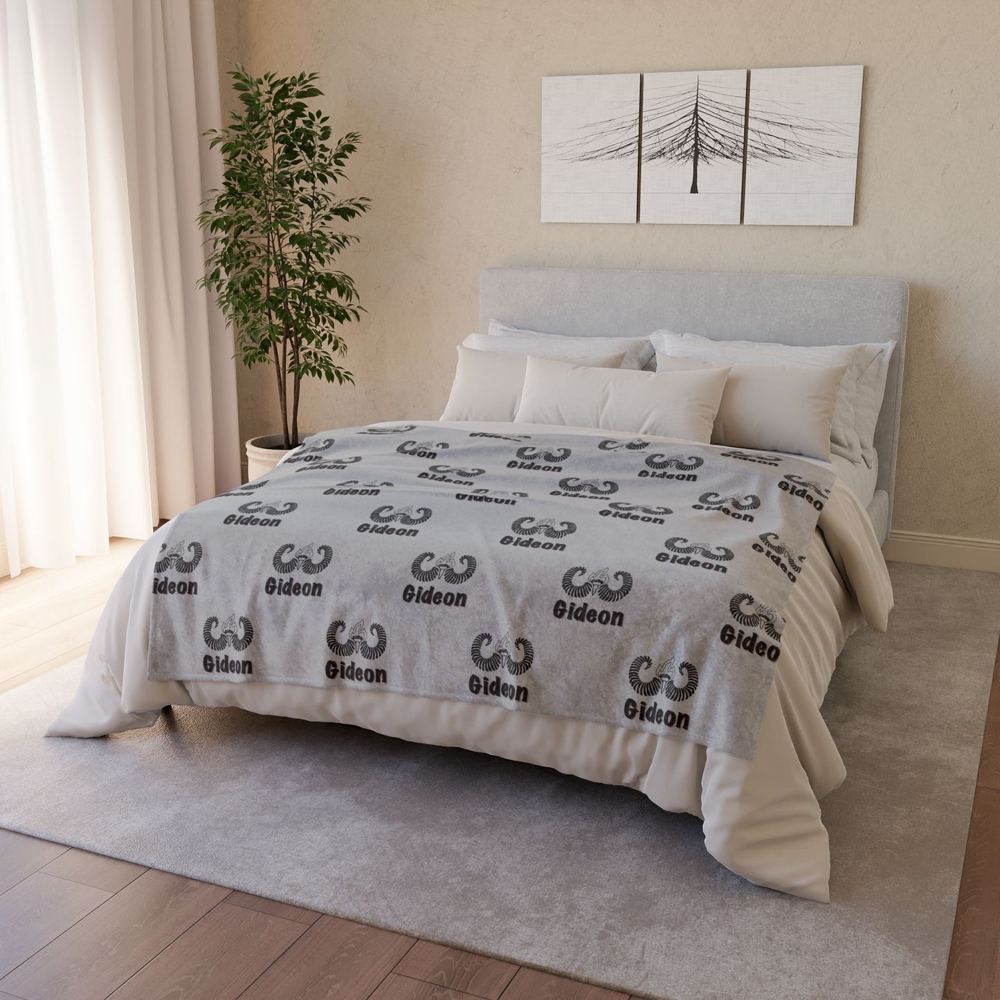 Gideon B/W Soft Polyester Blanket