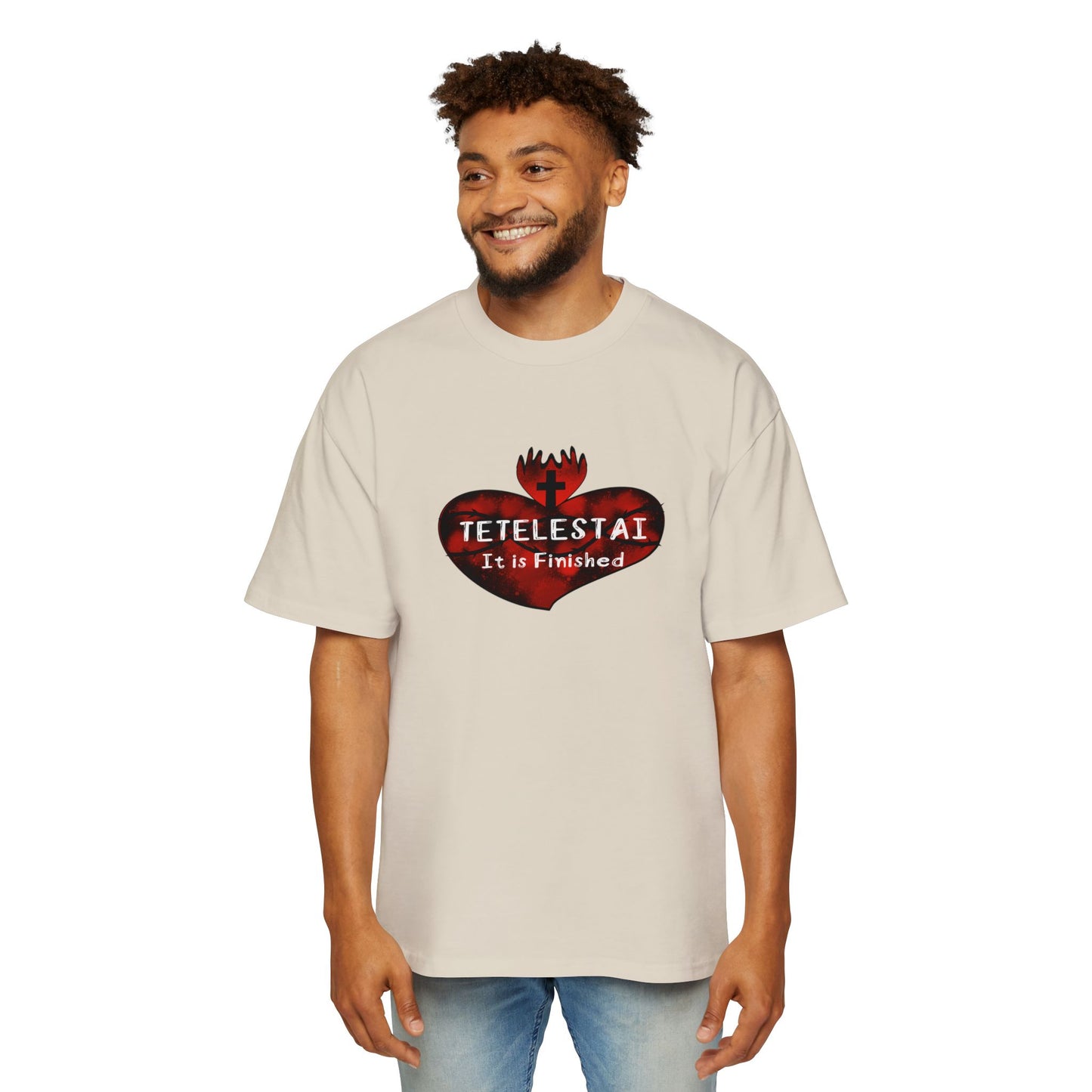 Tetelestai Men's Heavy Oversized Tee