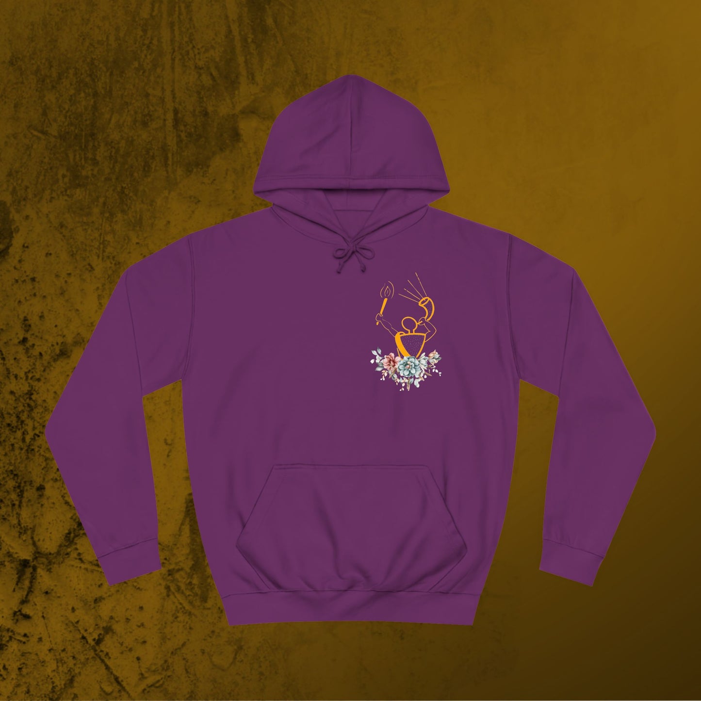Gideon art ram horn & torch Unisex College Hoodie