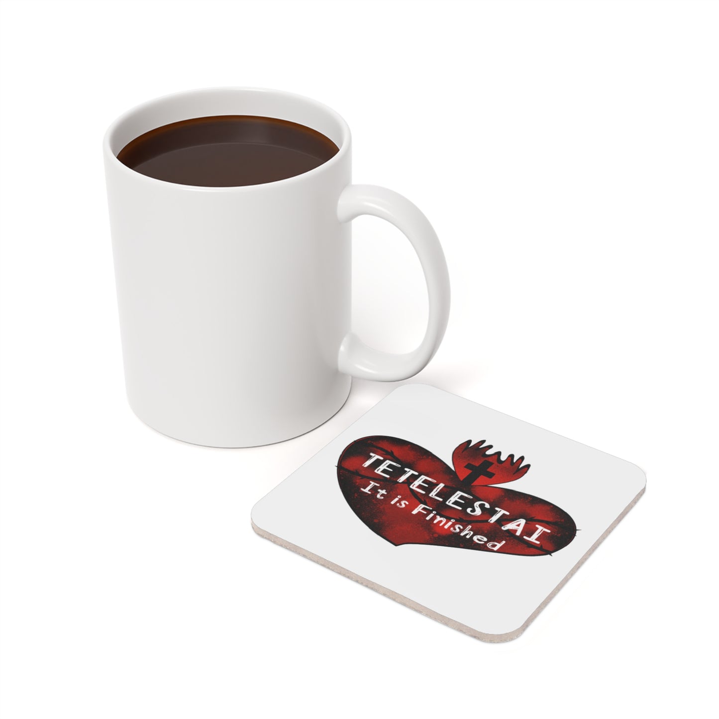 Tetelestai Cork Back Coaster