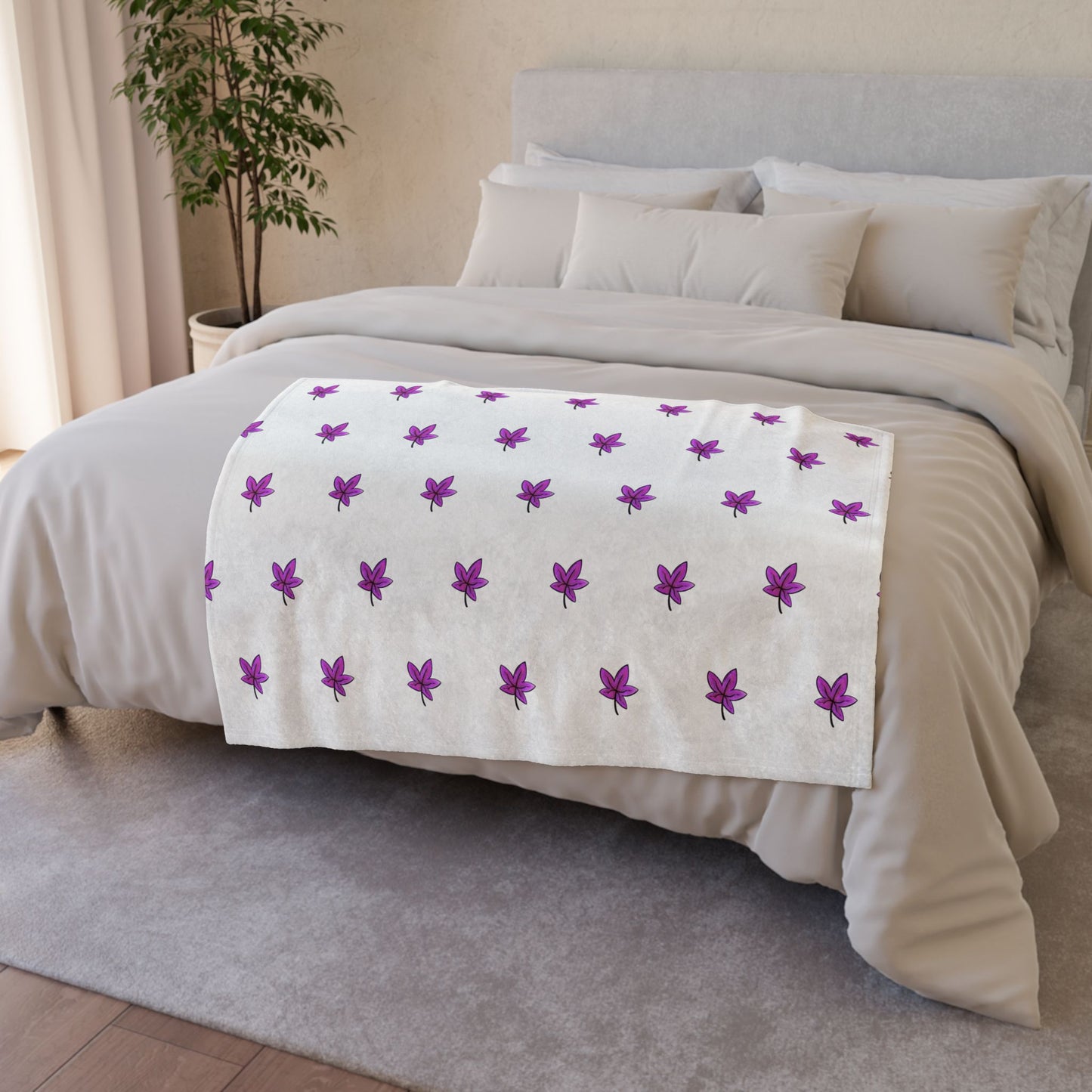 Dark Pink Soft Polyester Blanket